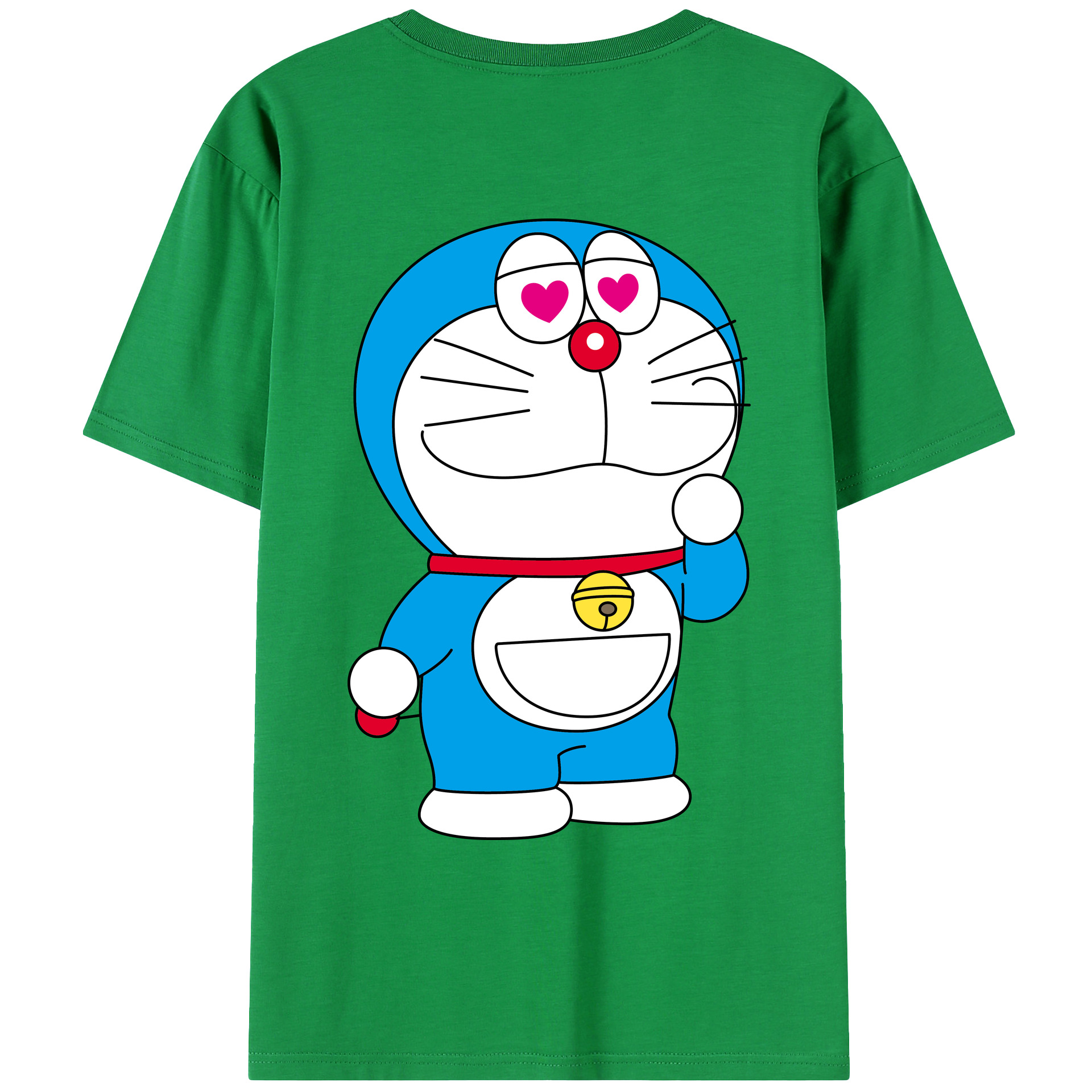 （画像用） ドラえもん Doraemon 綿100％ メンズ半袖Tシャツ（バックプリント） 通気性
