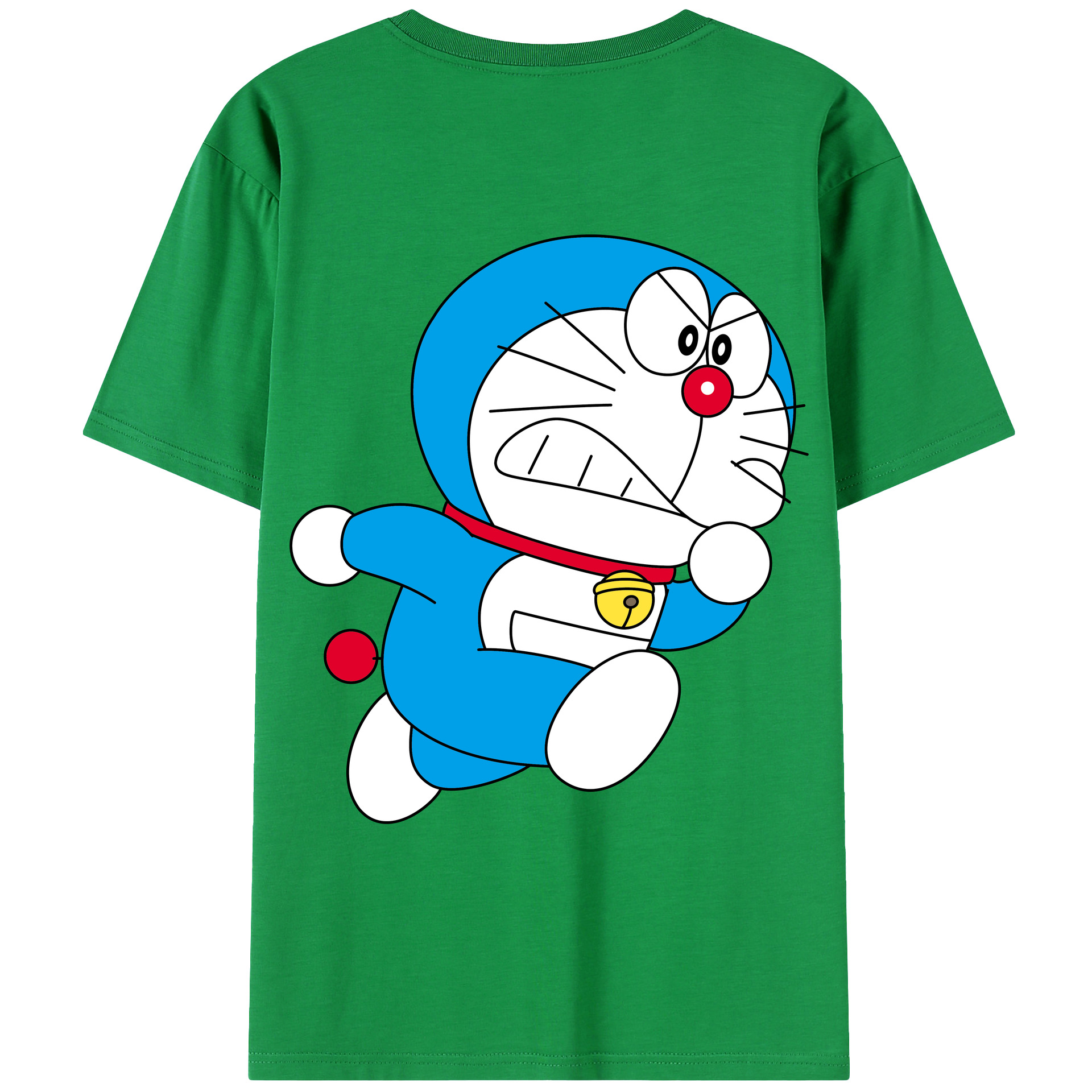 （画像用） ドラえもん Doraemon 綿100％ メンズ半袖Tシャツ（バックプリント） 通気性