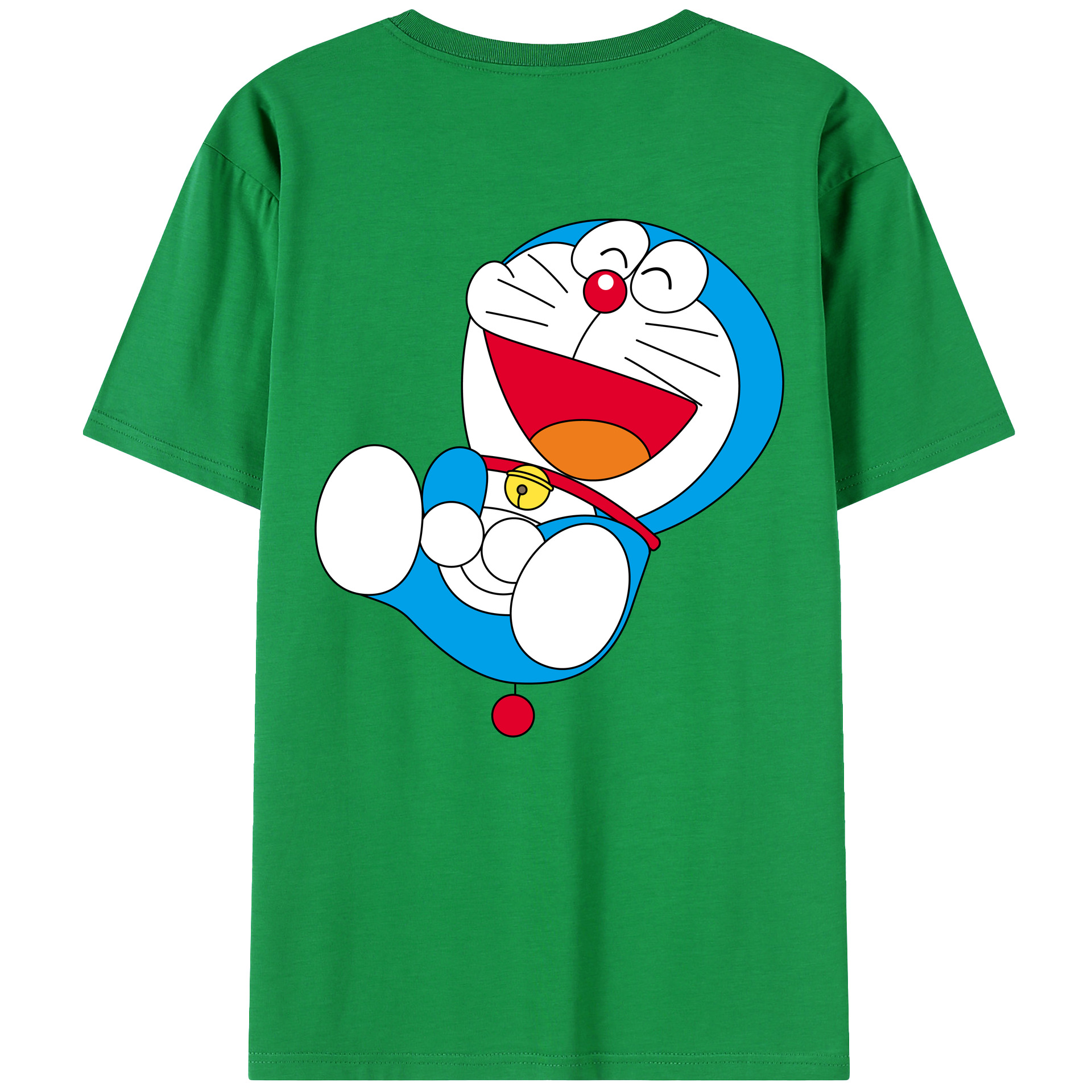 （画像用） ドラえもん Doraemon 綿100％ メンズ半袖Tシャツ（バックプリント） 通気性