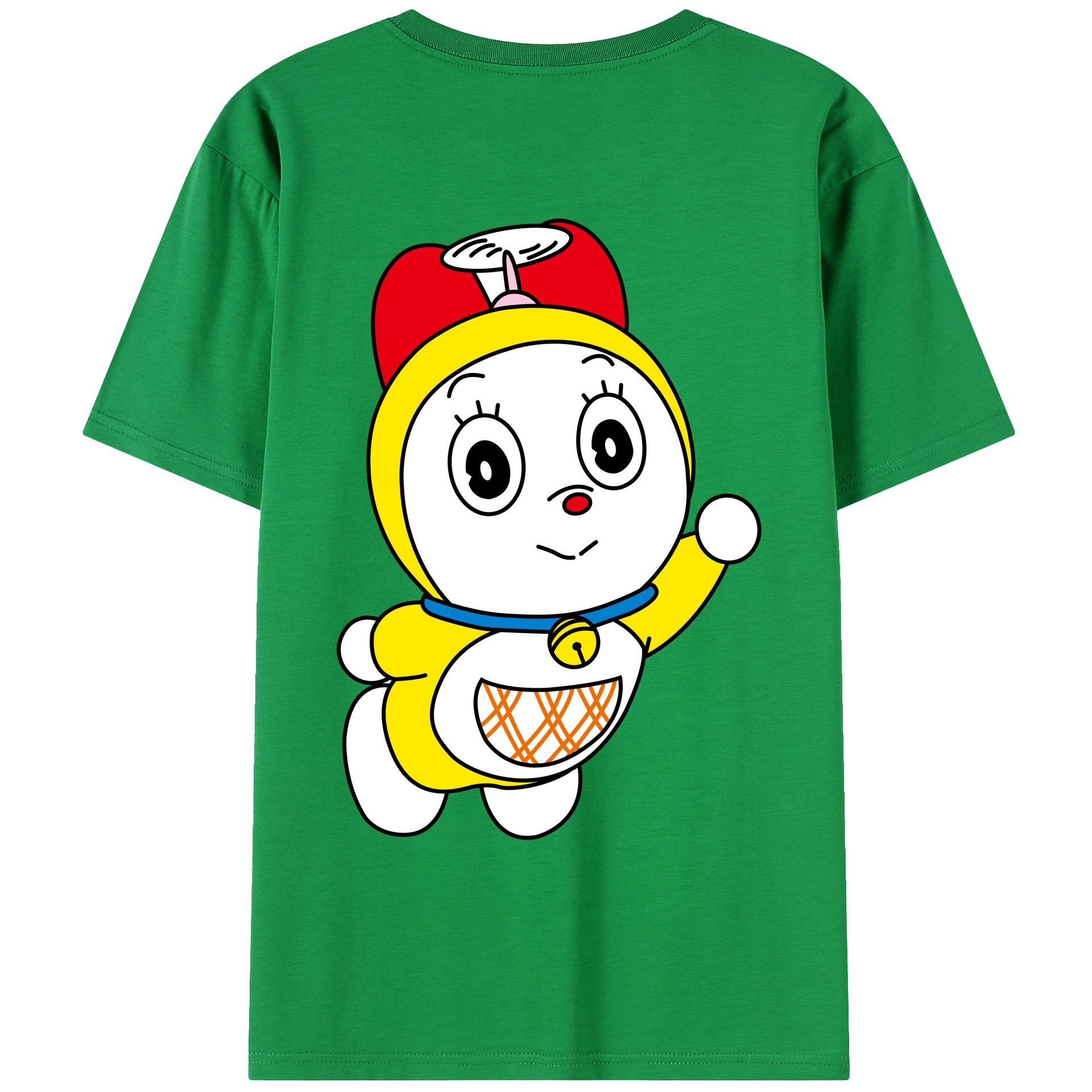 （画像用） ドラえもん ドラミ Doraemon Dorami 綿100％ メンズ半袖Tシャツ（バックプリント） 通気性