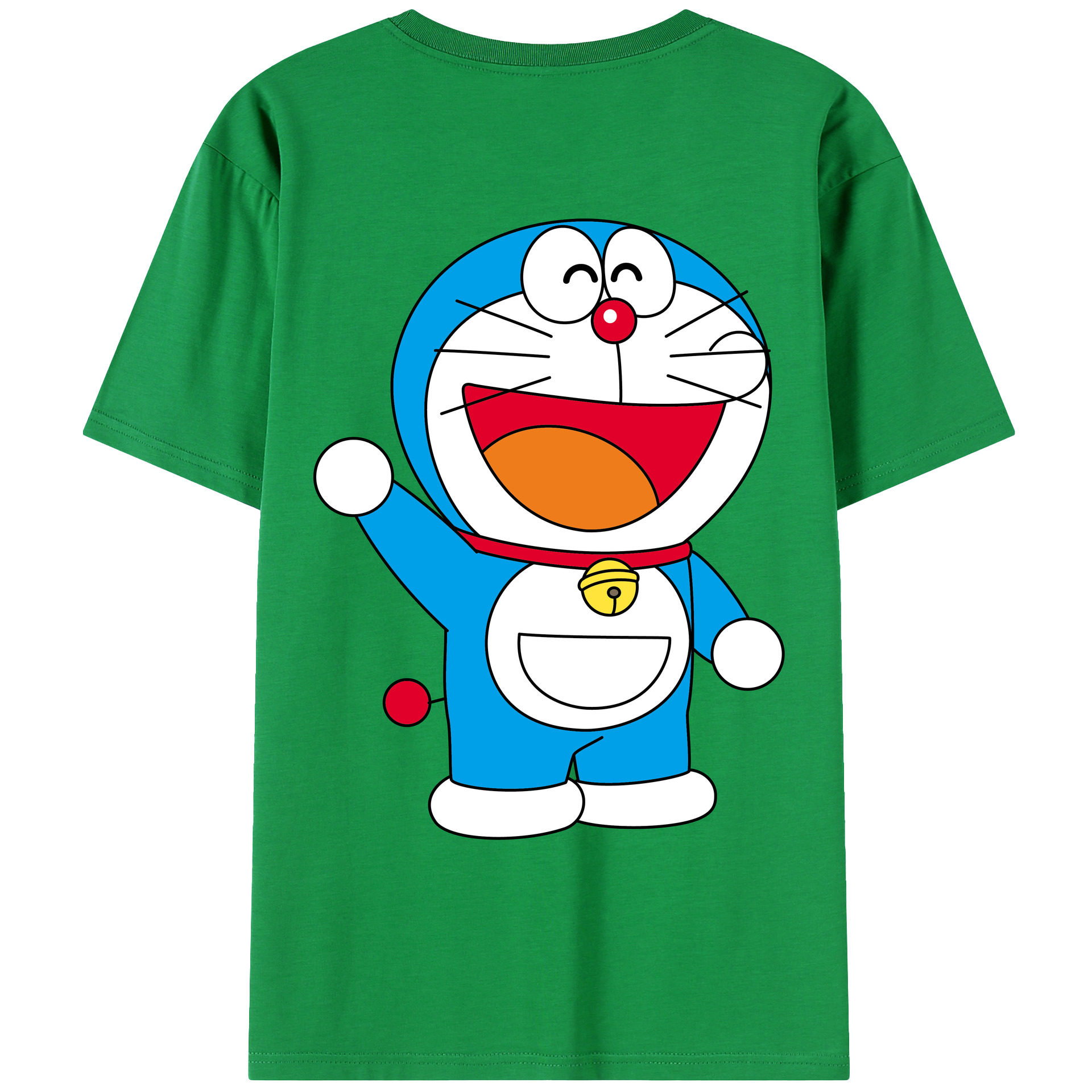 （画像用） ドラえもん Doraemon 綿100％ メンズ半袖Tシャツ（バックプリント） 通気性