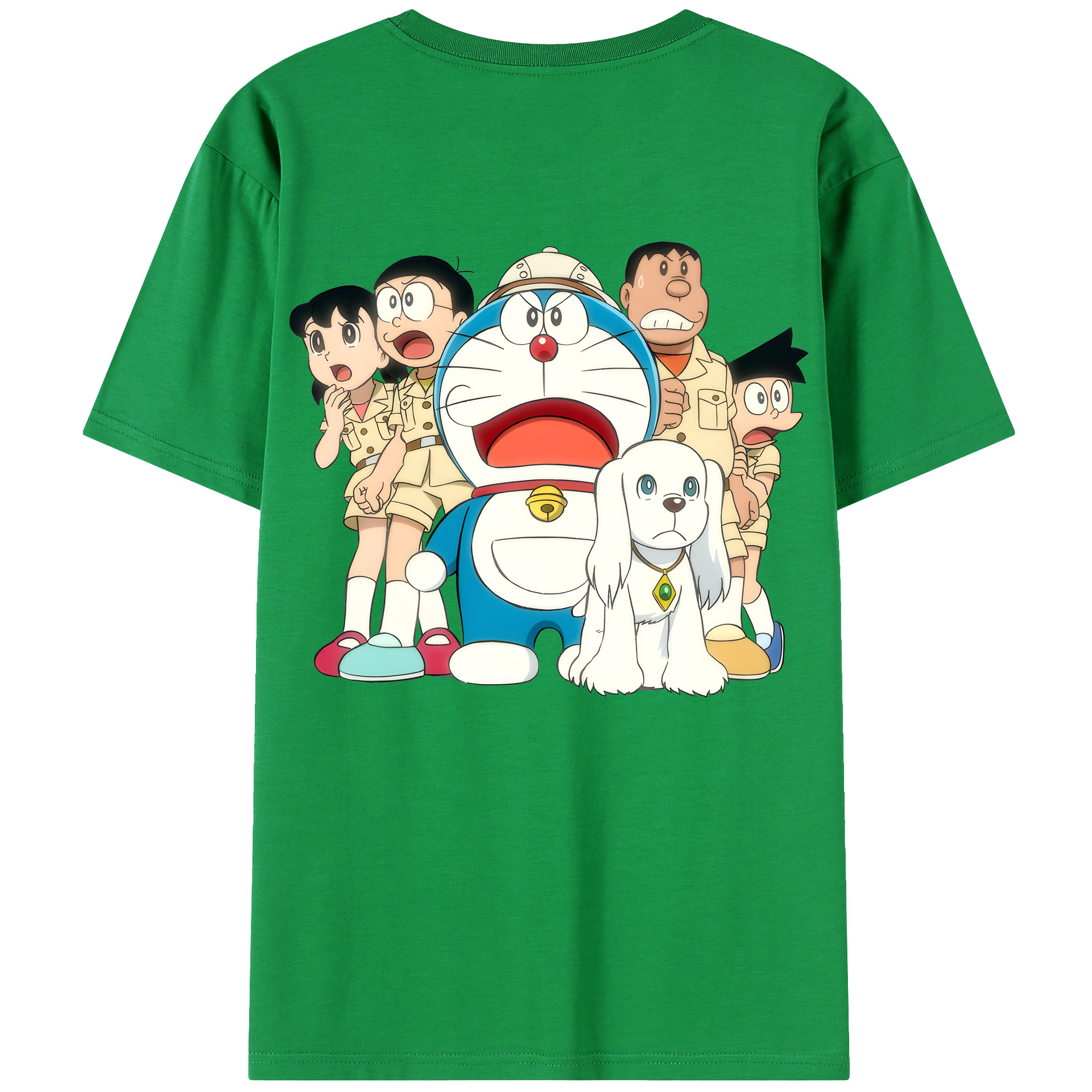 （画像用） ドラえもん Doraemon 綿100％ メンズ半袖Tシャツ（バックプリント） 通気性