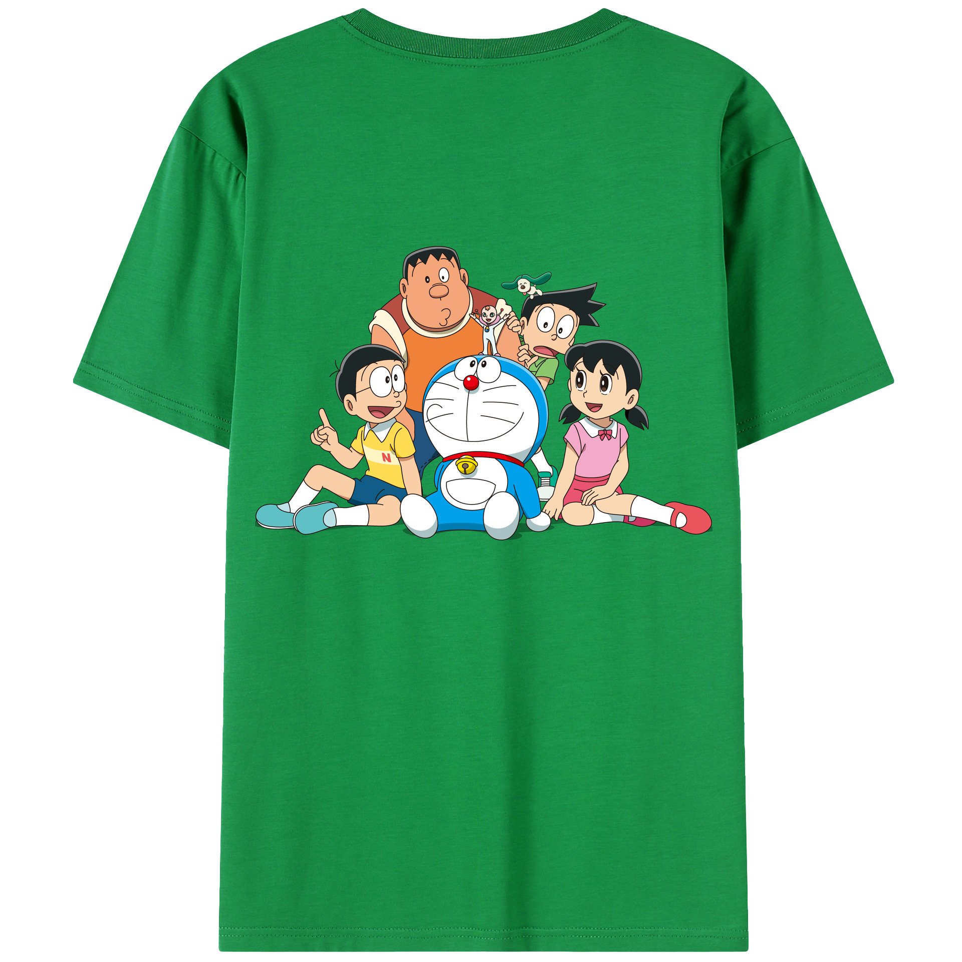 （画像用） ドラえもん Doraemon 綿100％ メンズ半袖Tシャツ（バックプリント） 通気性