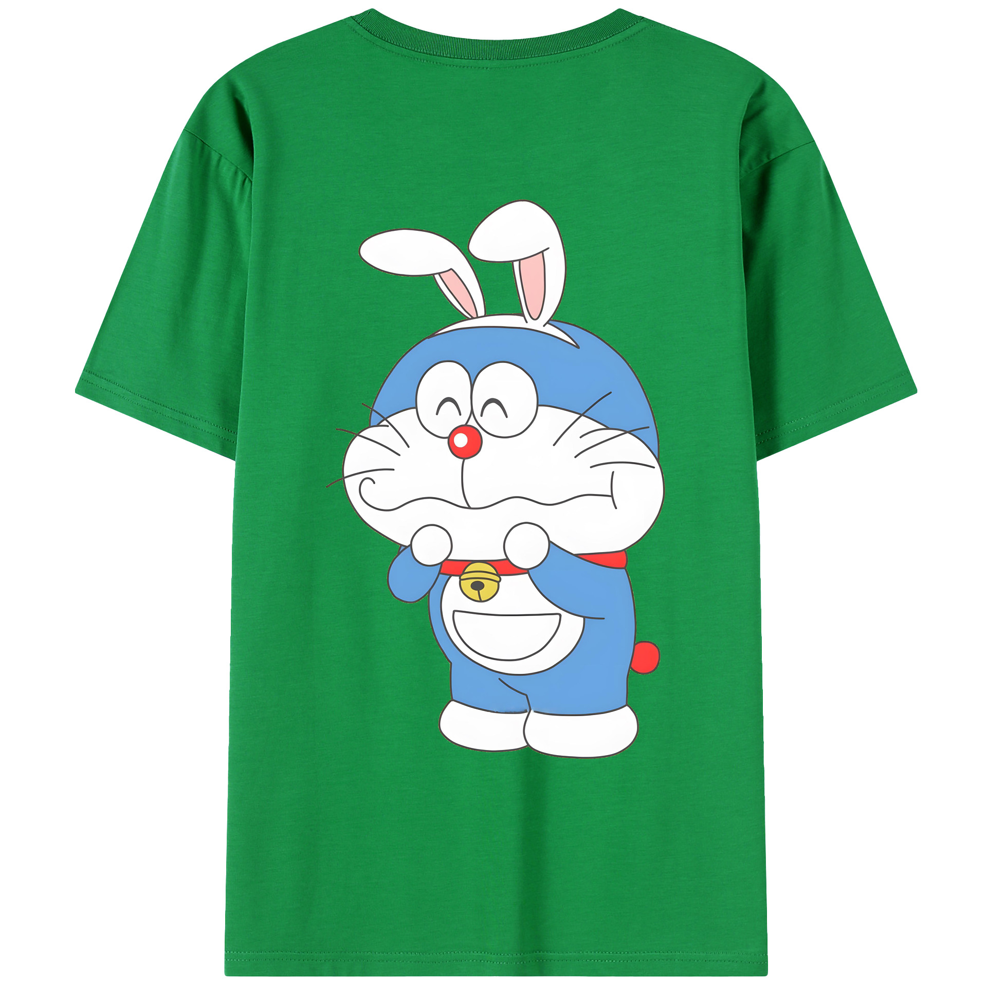 （画像用） ドラえもん Doraemon 綿100％ メンズ半袖Tシャツ（バックプリント） 通気性