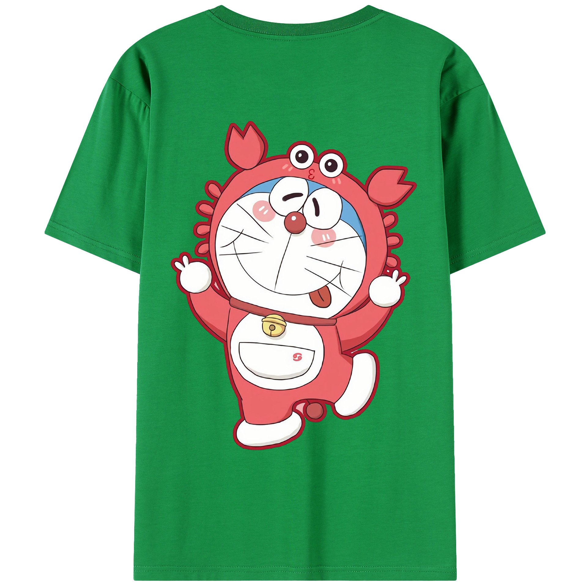 （画像用） ドラえもん Doraemon 綿100％ メンズ半袖Tシャツ（バックプリント） 通気性
