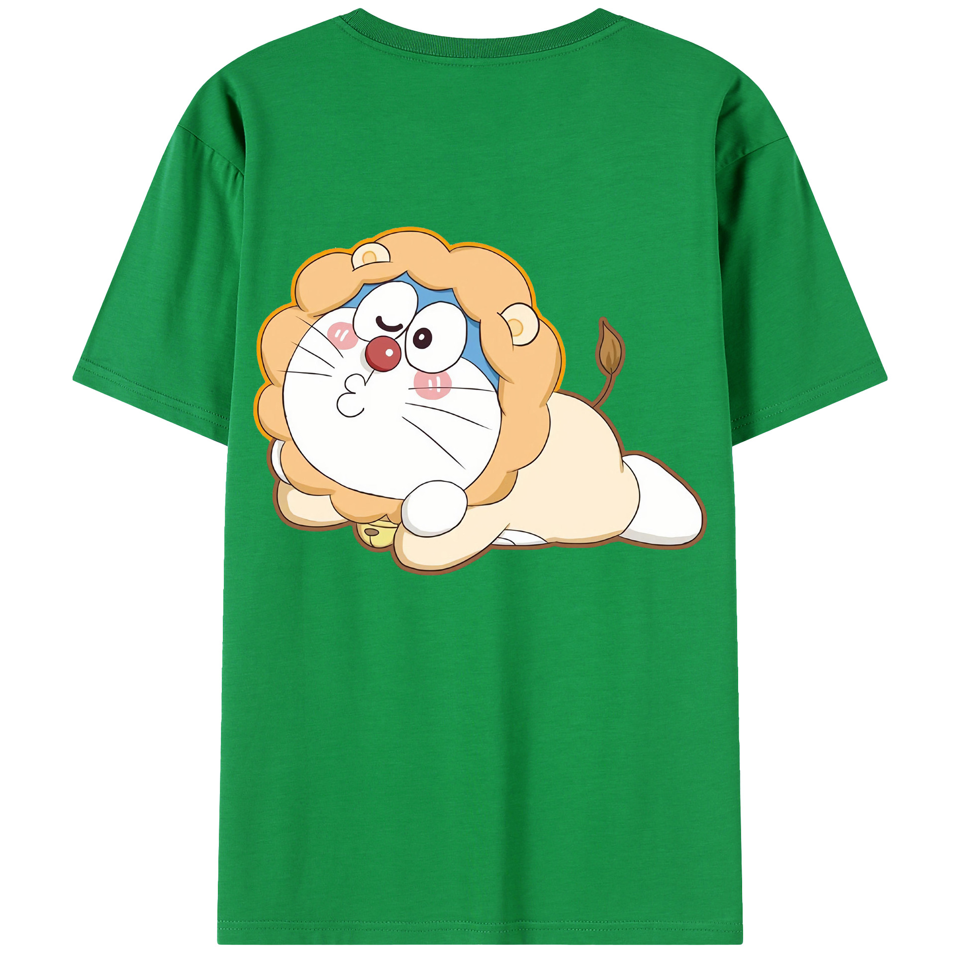 （画像用） ドラえもん Doraemon 綿100％ メンズ半袖Tシャツ（バックプリント） 通気性