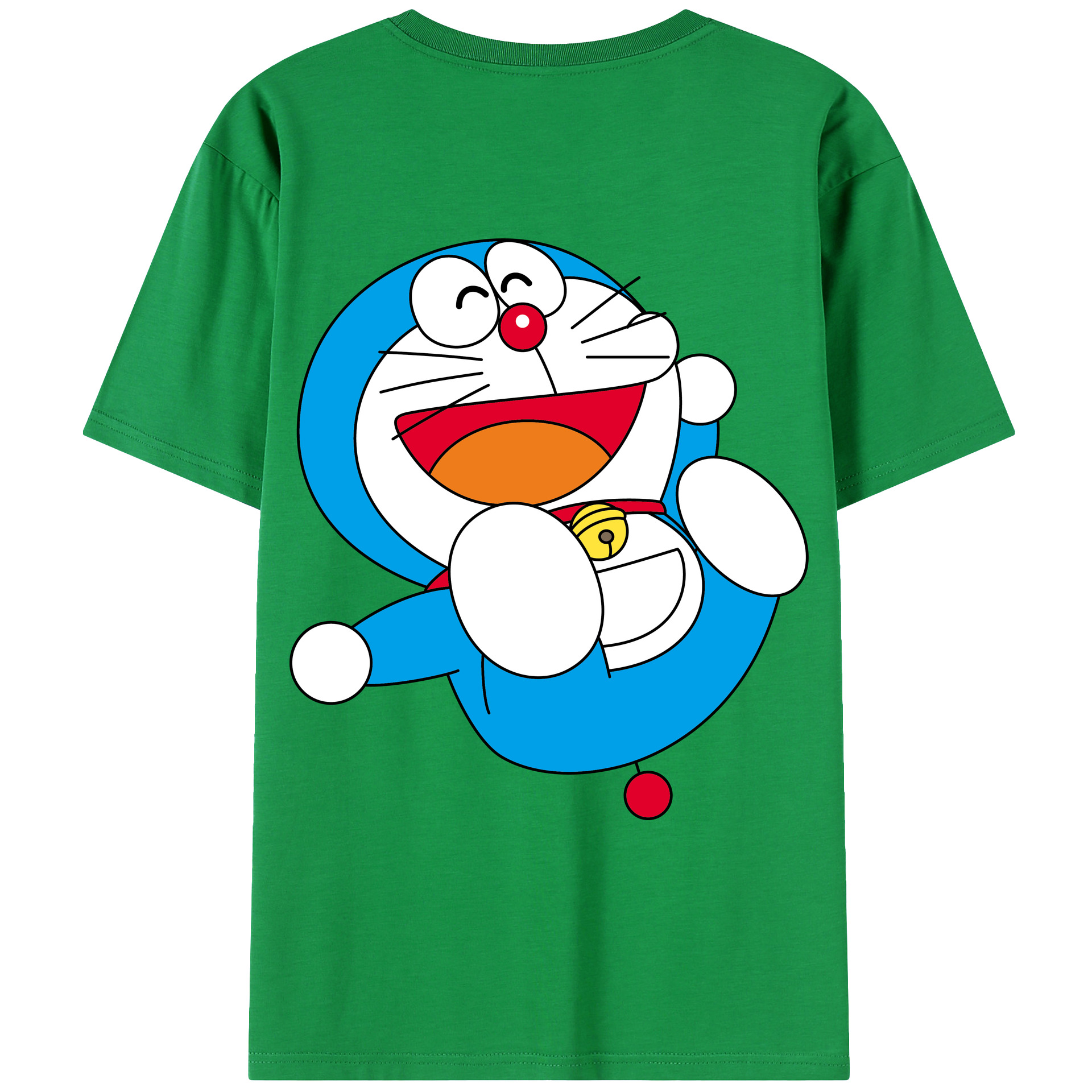 （画像用） ドラえもん Doraemon 綿100％ メンズ半袖Tシャツ（バックプリント） 通気性