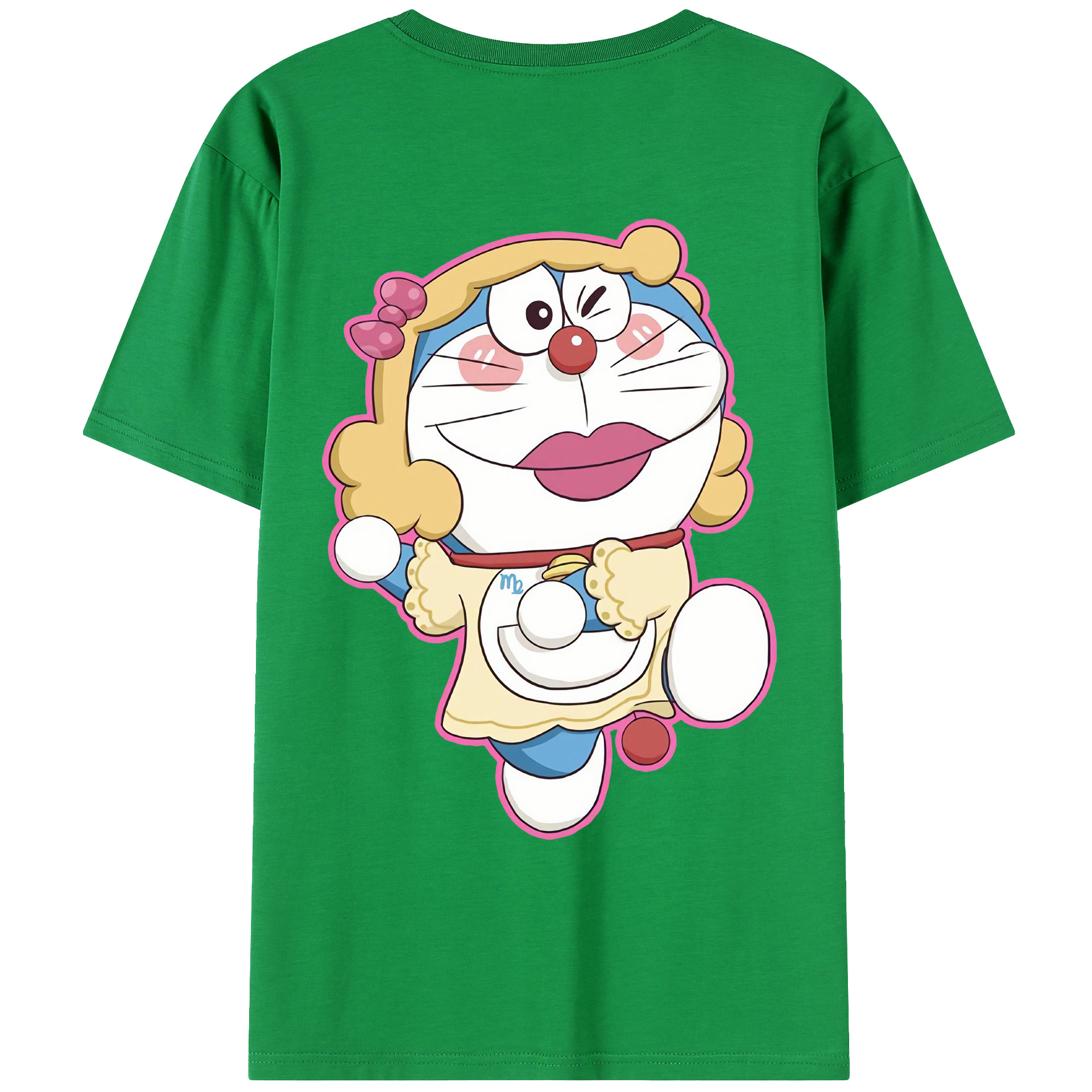 （画像用） ドラえもん Doraemon 綿100％ メンズ半袖Tシャツ（バックプリント） 通気性