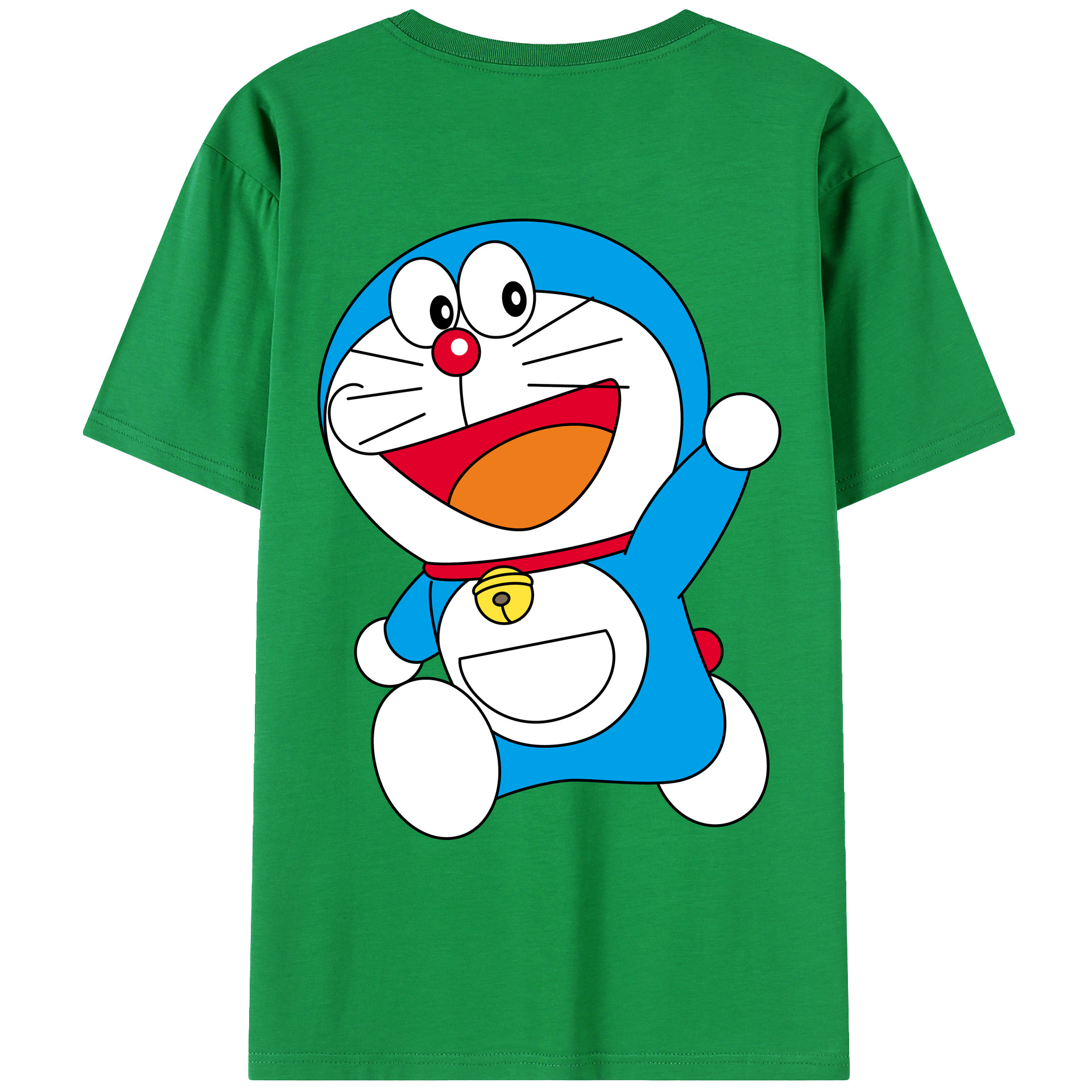 （画像用） ドラえもん Doraemon 綿100％ メンズ半袖Tシャツ（バックプリント） 通気性