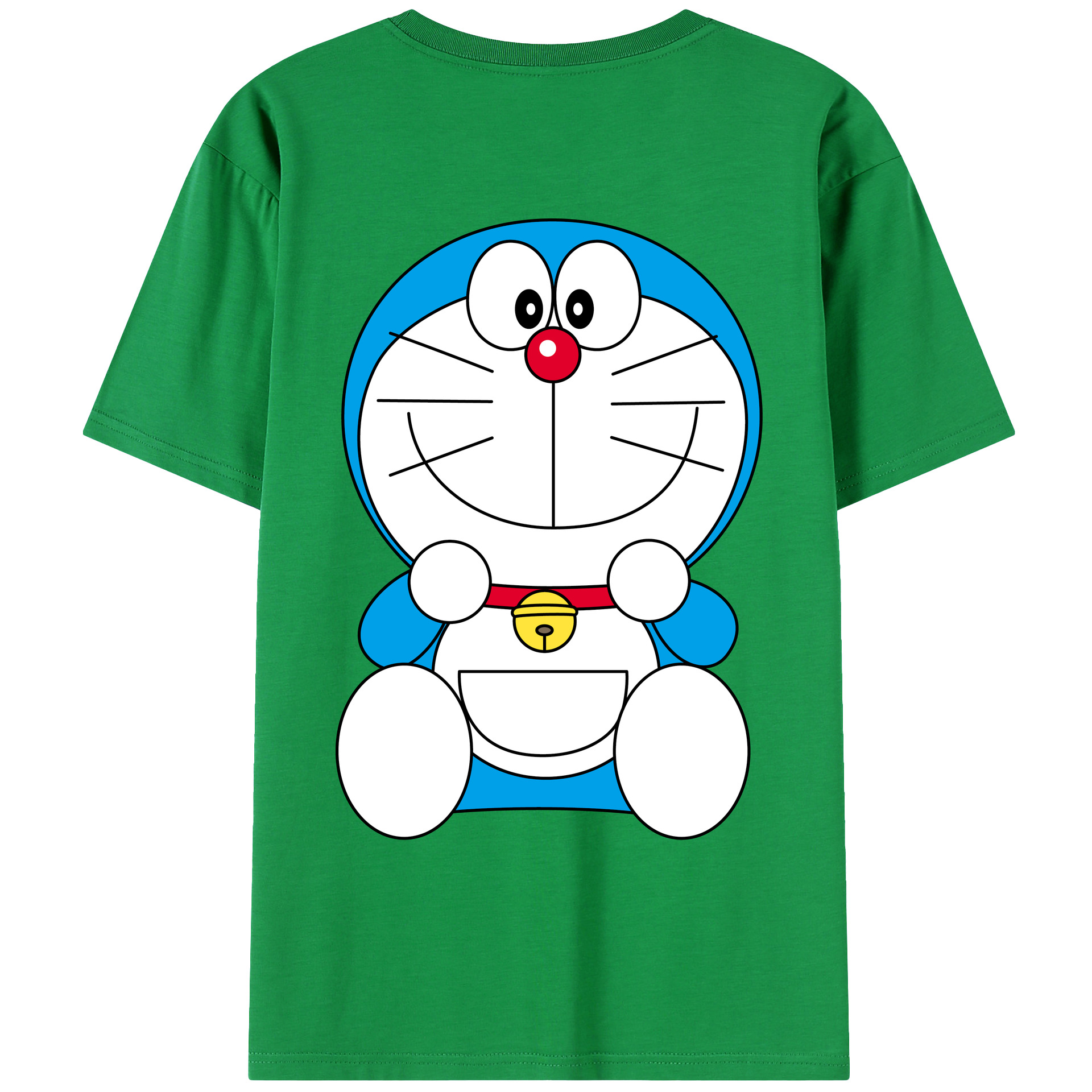 （画像用） ドラえもん Doraemon 綿100％ メンズ半袖Tシャツ（バックプリント） 通気性