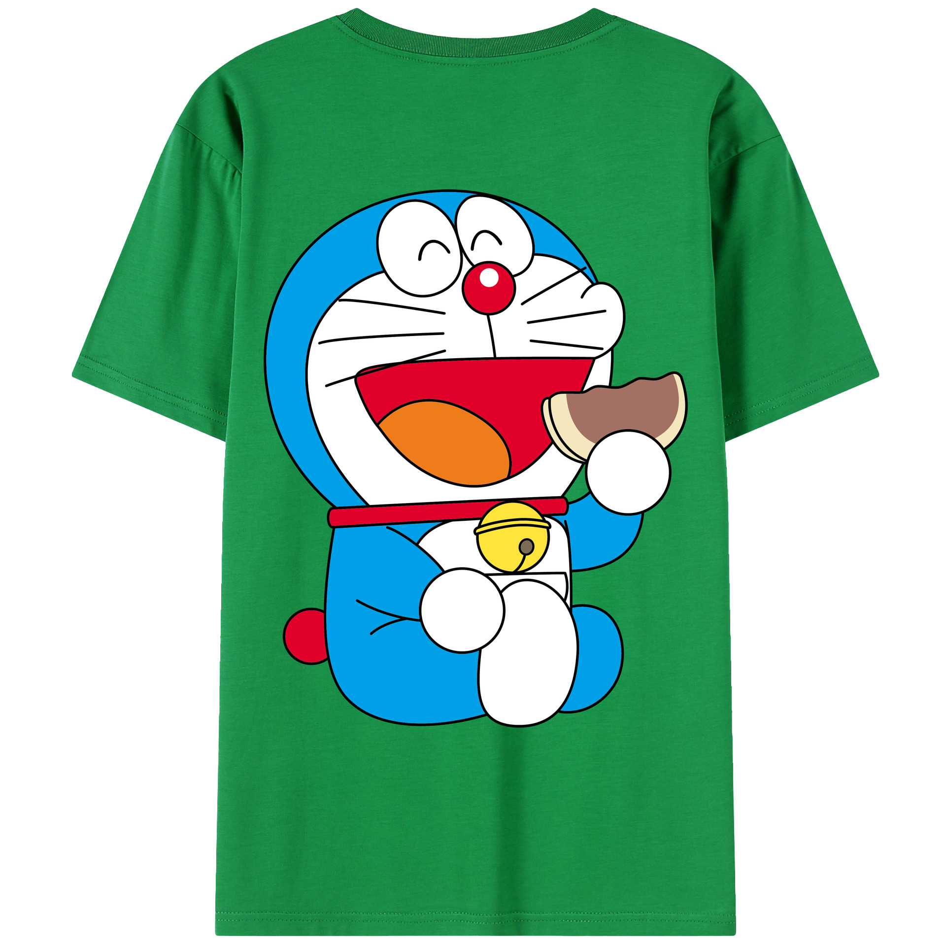 （画像用） ドラえもん Doraemon 綿100％ メンズ半袖Tシャツ（バックプリント） 通気性