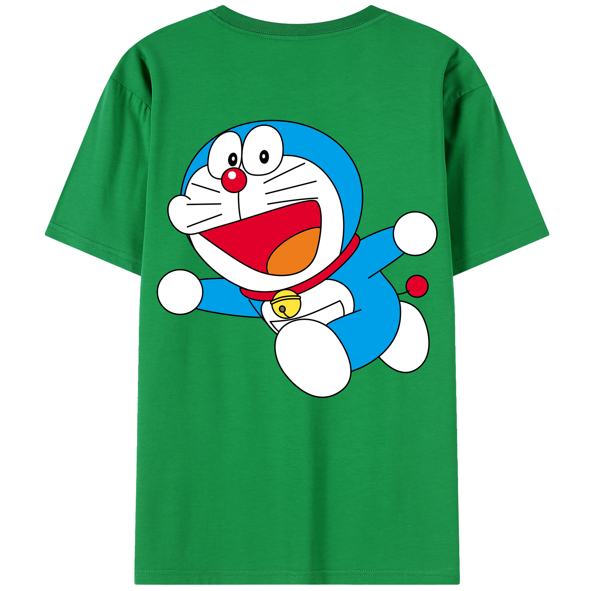 （画像用） ドラえもん Doraemon 綿100％ メンズ半袖Tシャツ（バックプリント） 通気性