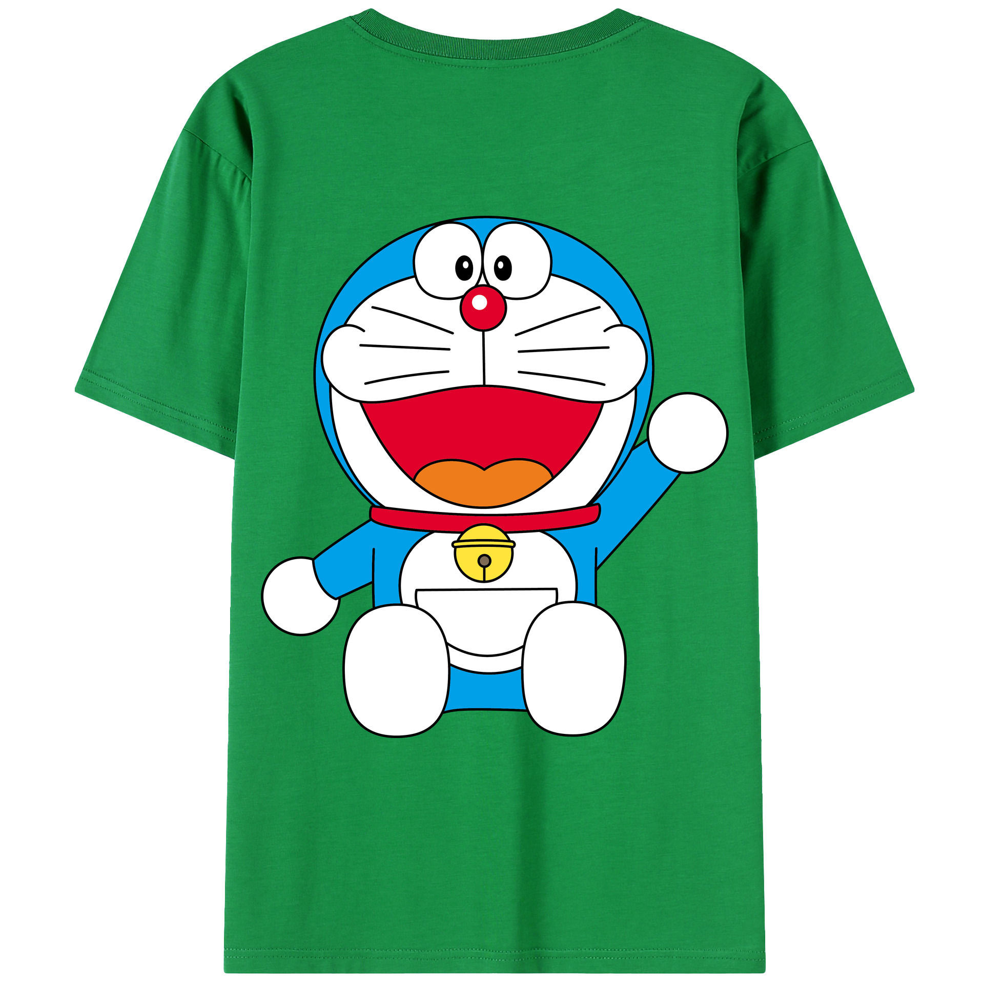 （画像用） ドラえもん Doraemon 綿100％ メンズ半袖Tシャツ（バックプリント） 通気性