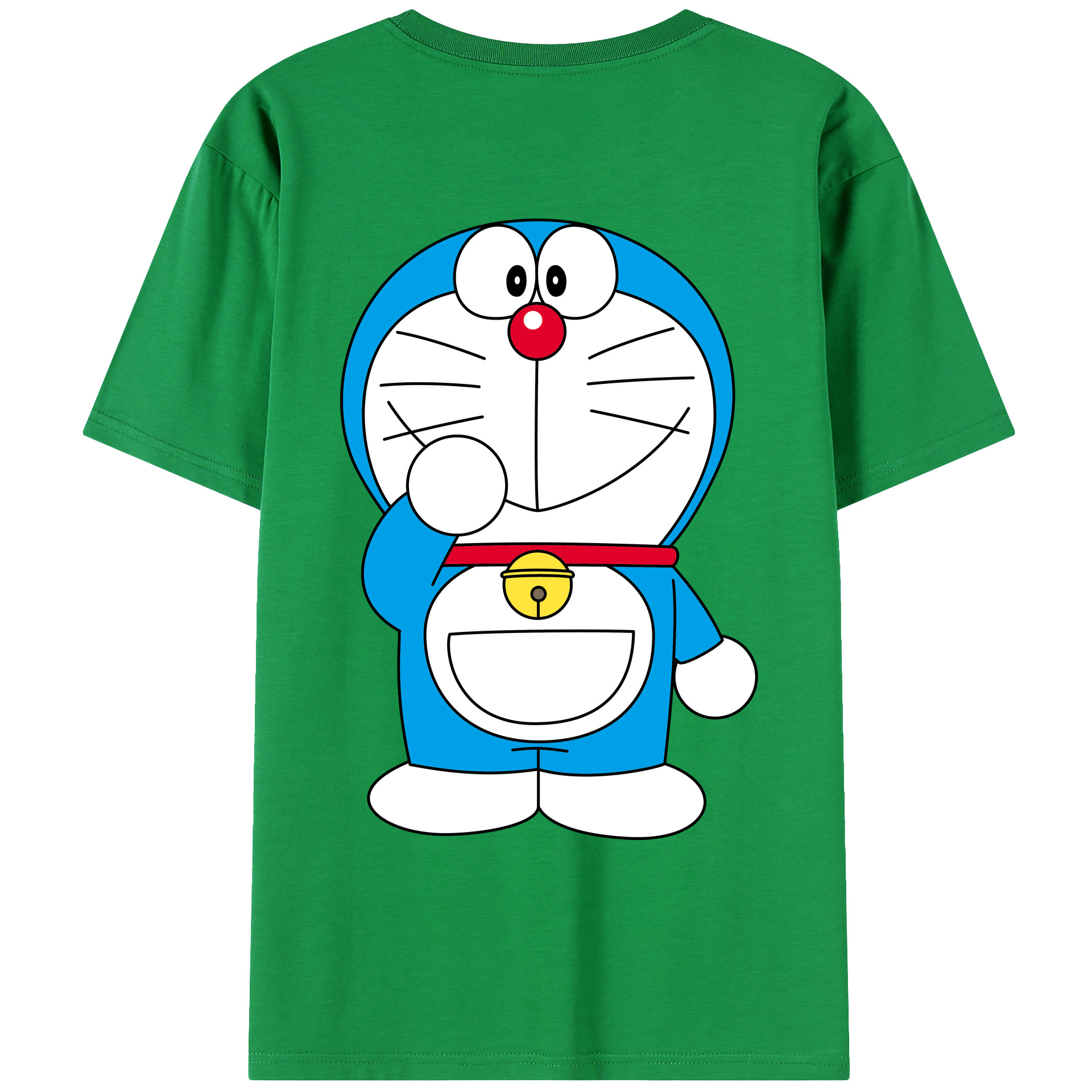 （画像用） ドラえもん Doraemon 綿100％ メンズ半袖Tシャツ（バックプリント） 通気性