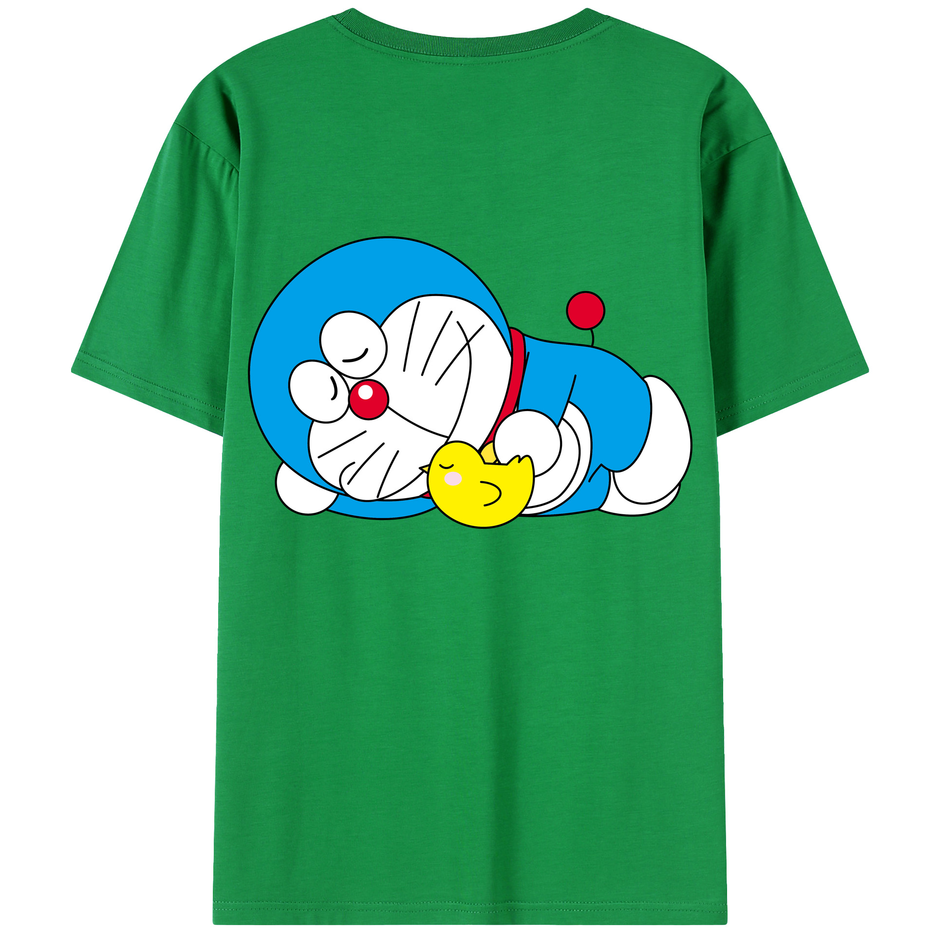 （画像用） ドラえもん Doraemon 綿100％ メンズ半袖Tシャツ（バックプリント） 通気性