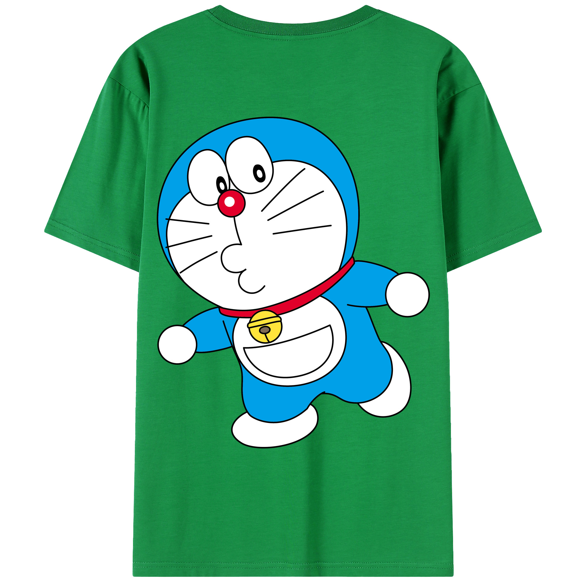 （画像用） ドラえもん Doraemon 綿100％ メンズ半袖Tシャツ（バックプリント） 通気性