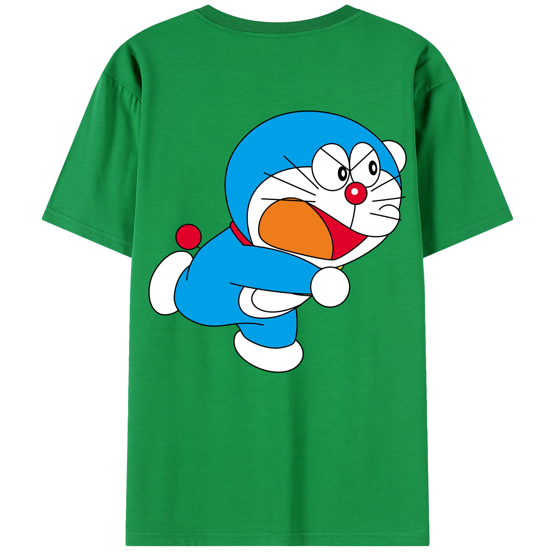 （画像用） ドラえもん Doraemon 綿100％ メンズ半袖Tシャツ（バックプリント） 通気性