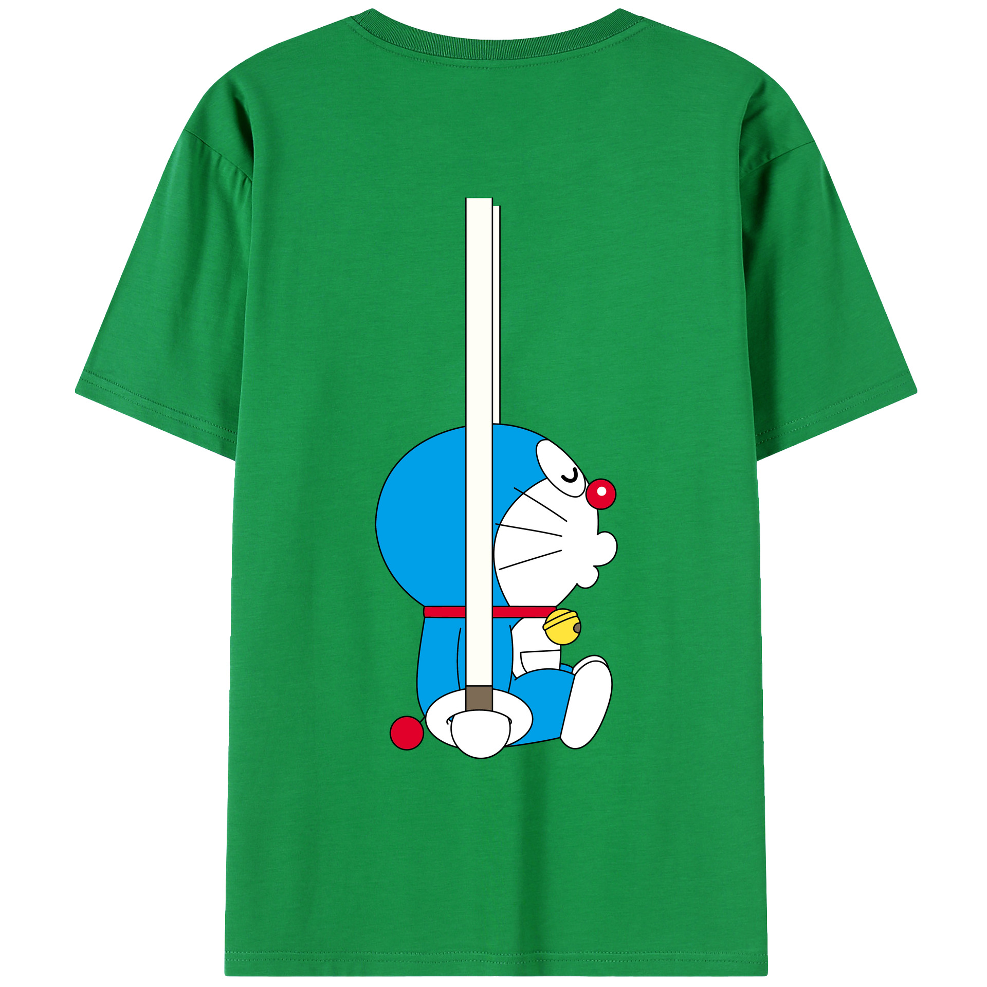 （画像用） ドラえもん Doraemon 綿100％ メンズ半袖Tシャツ（バックプリント） 通気性