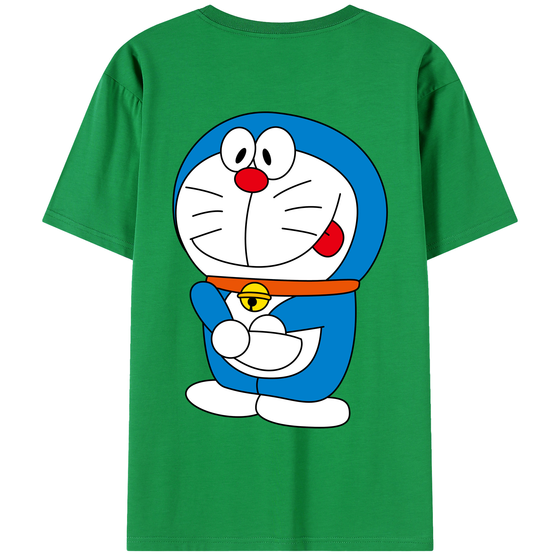 （画像用） ドラえもん Doraemon 綿100％ メンズ半袖Tシャツ（バックプリント） 通気性