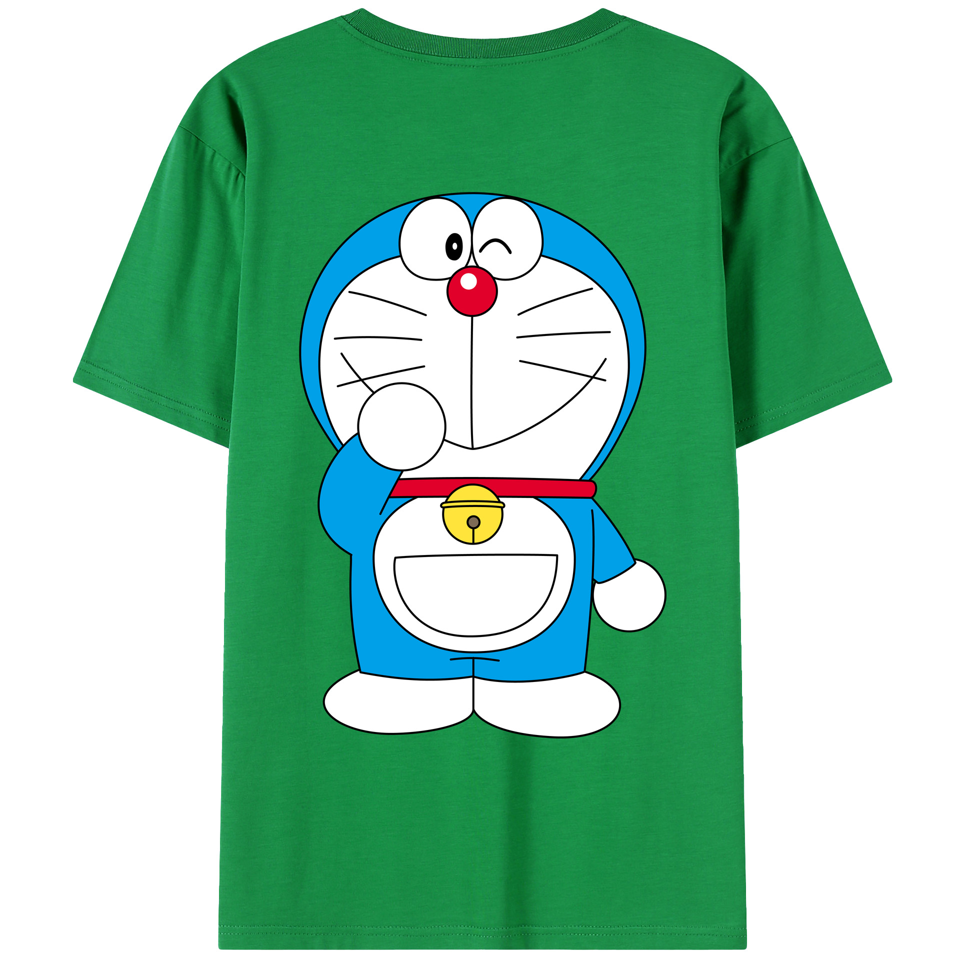 （画像用） ドラえもん Doraemon 綿100％ メンズ半袖Tシャツ（バックプリント） 通気性