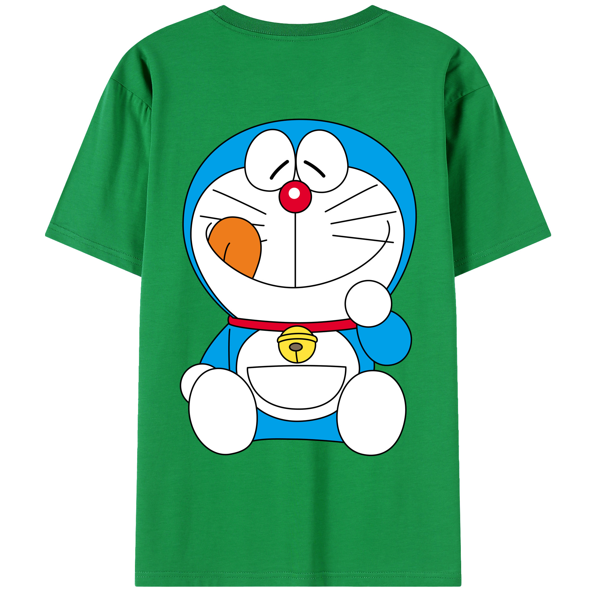 （画像用） ドラえもん Doraemon 綿100％ メンズ半袖Tシャツ（バックプリント） 通気性