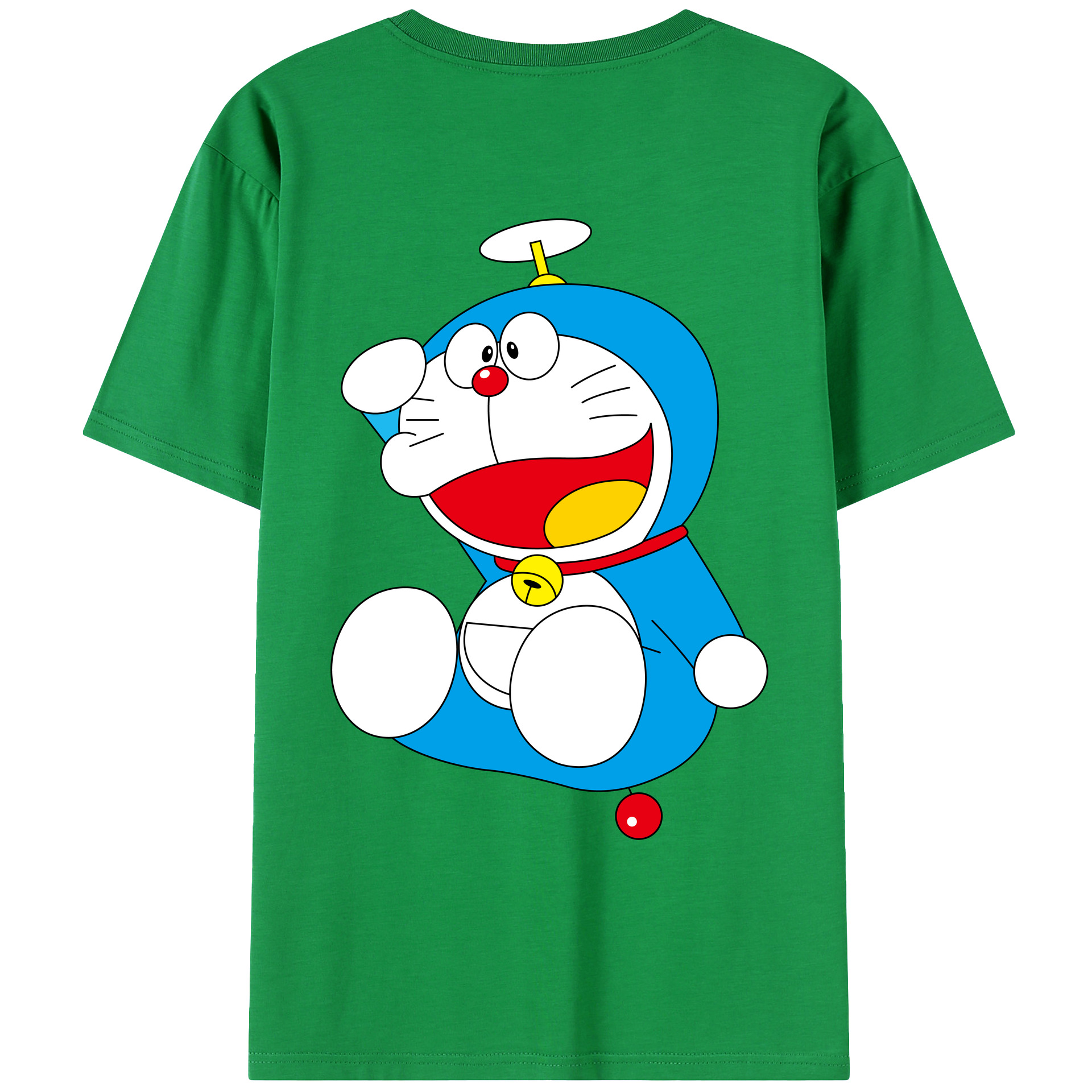 （画像用） ドラえもん Doraemon 綿100％ メンズ半袖Tシャツ（バックプリント） 通気性