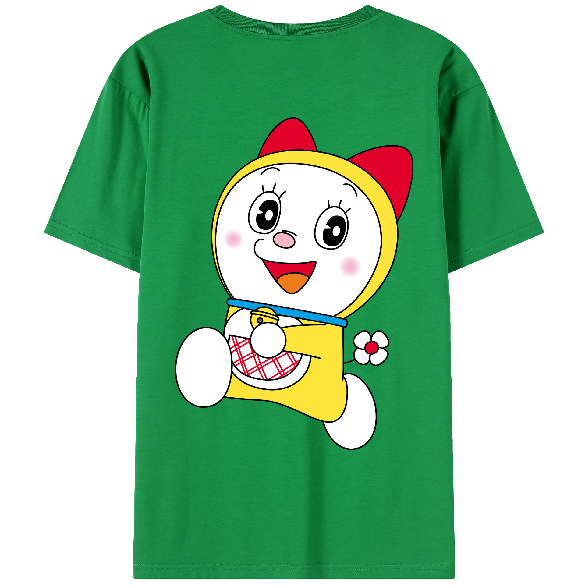 （画像用） ドラえもん ドラミ Doraemon Dorami 綿100％ メンズ半袖Tシャツ（バックプリント） 通気性