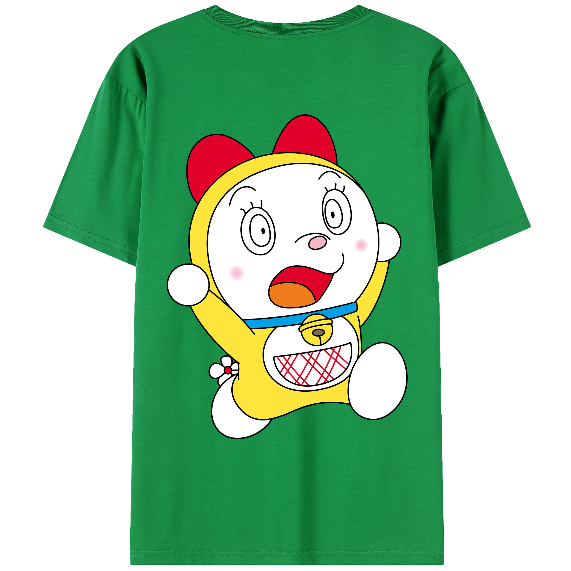 （画像用） ドラえもん ドラミ Doraemon Dorami 綿100％ メンズ半袖Tシャツ（バックプリント） 通気性