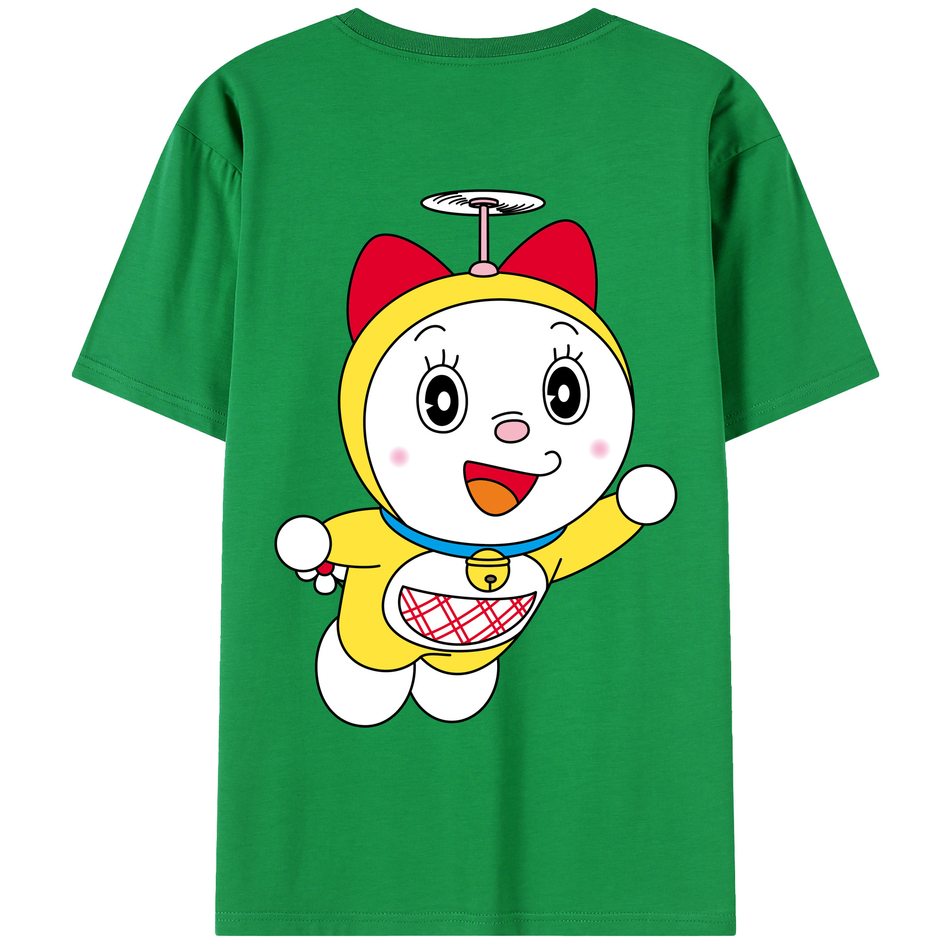 （画像用） ドラえもん ドラミ Doraemon Dorami 綿100％ メンズ半袖Tシャツ（バックプリント） 通気性