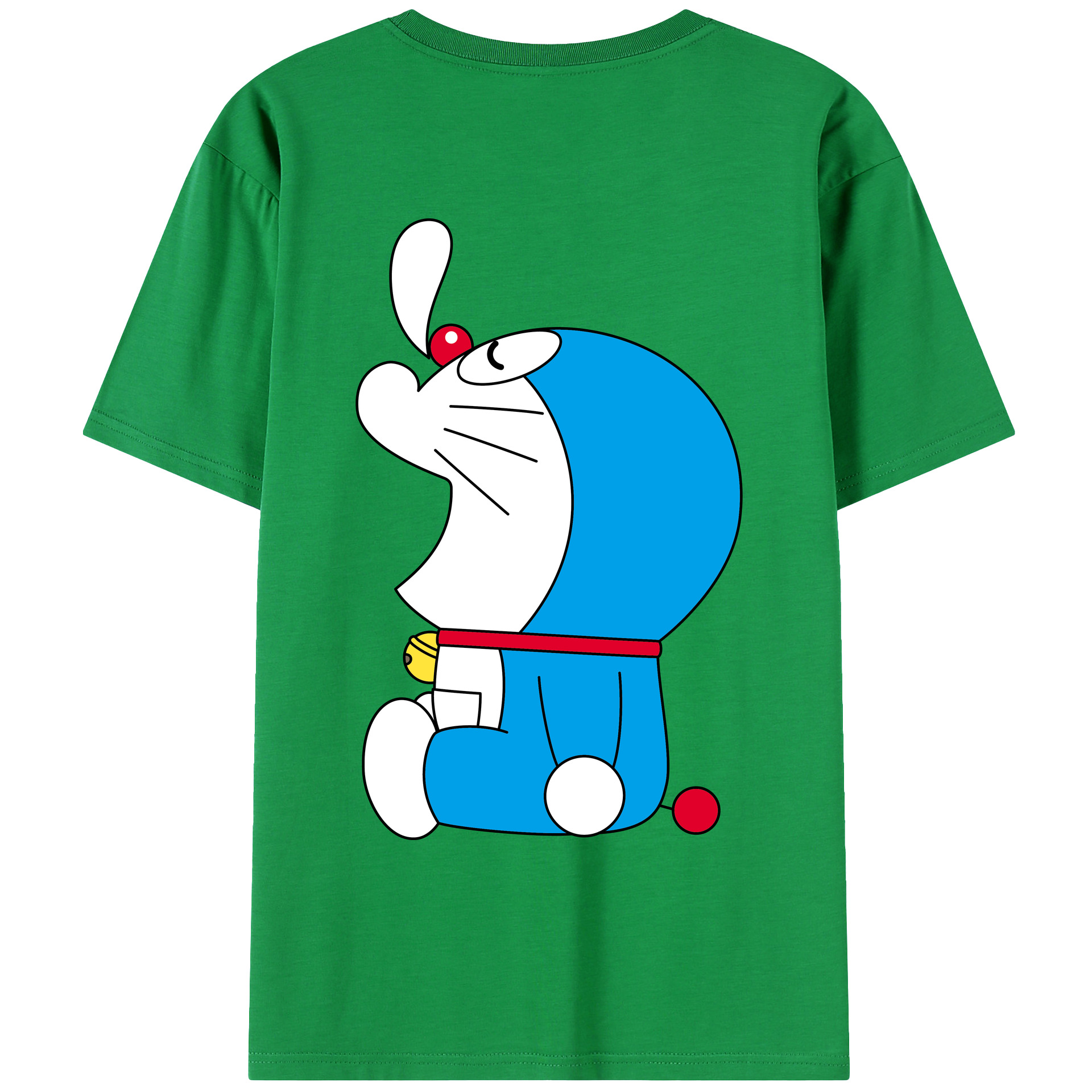 （画像用） ドラえもん Doraemon 綿100％ メンズ半袖Tシャツ（バックプリント） 通気性
