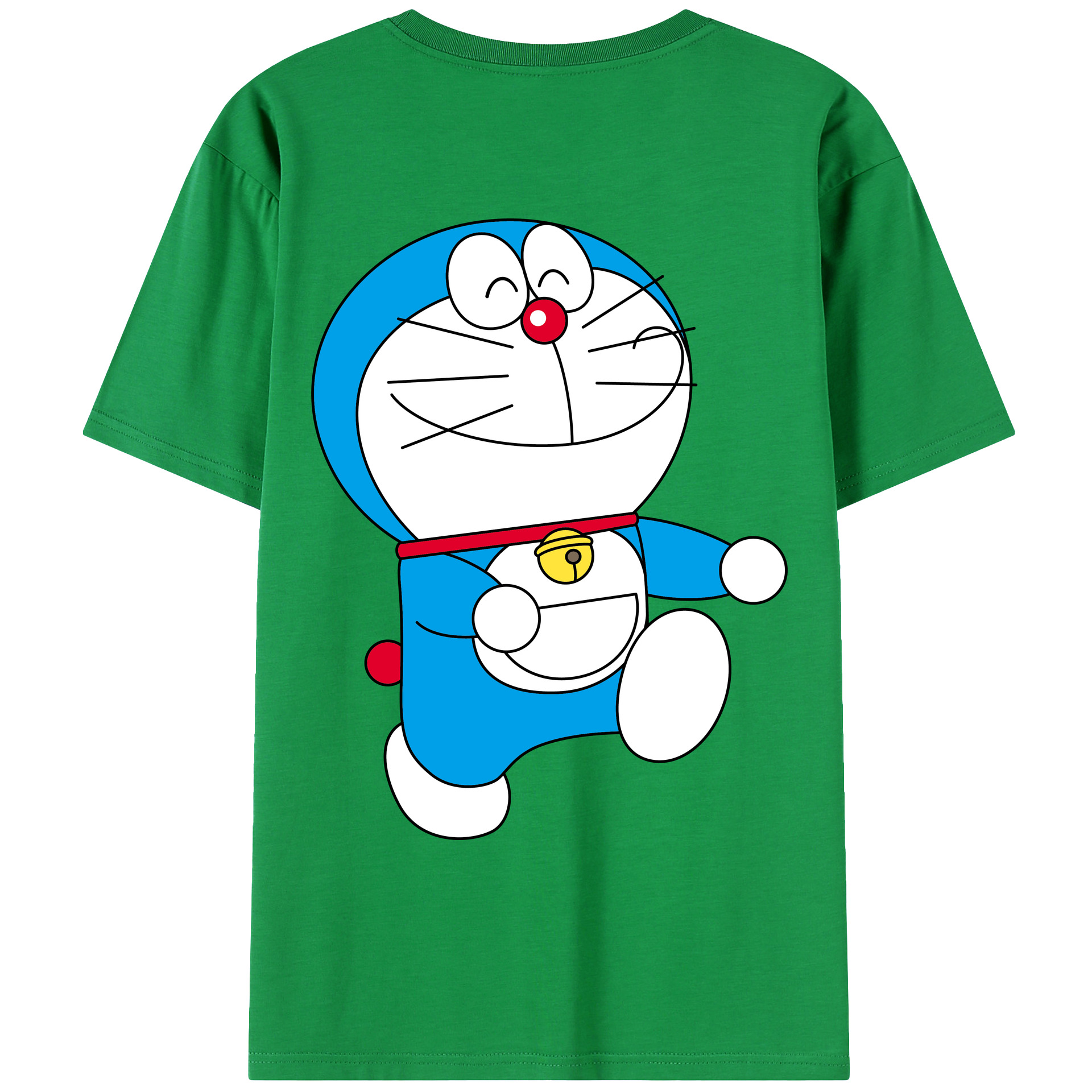 （画像用） ドラえもん Doraemon 綿100％ メンズ半袖Tシャツ（バックプリント） 通気性
