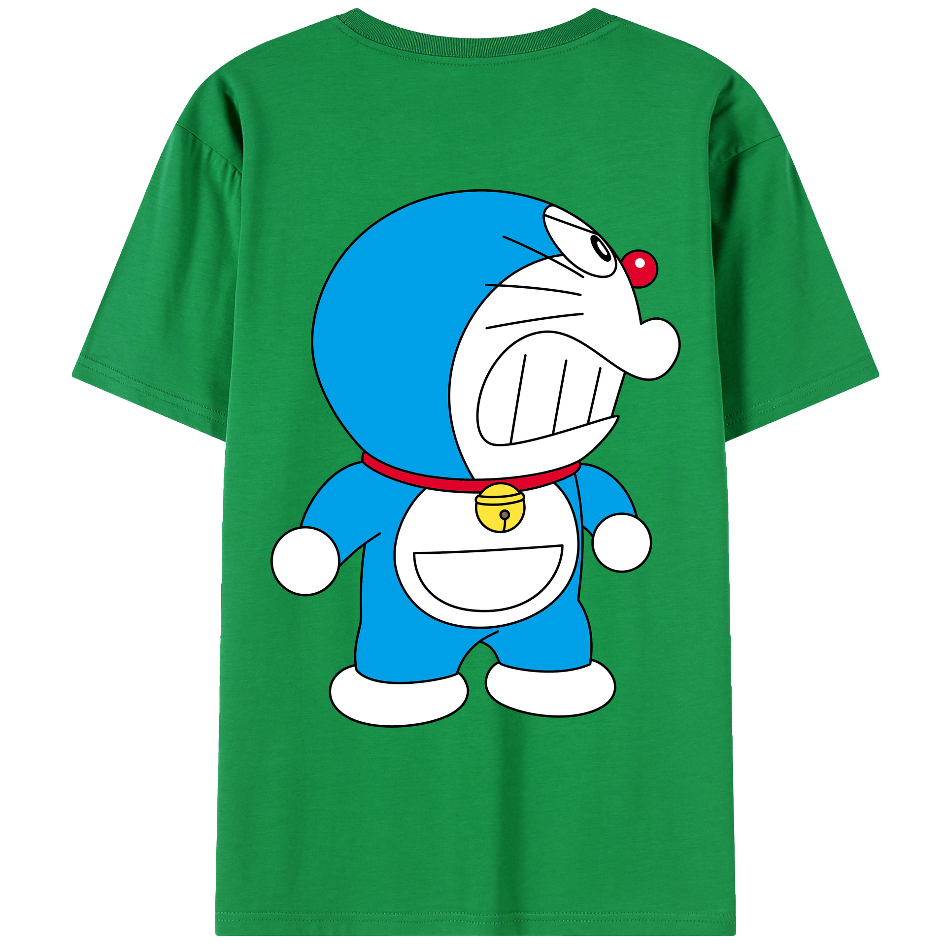 （画像用） ドラえもん Doraemon 綿100％ メンズ半袖Tシャツ（バックプリント） 通気性