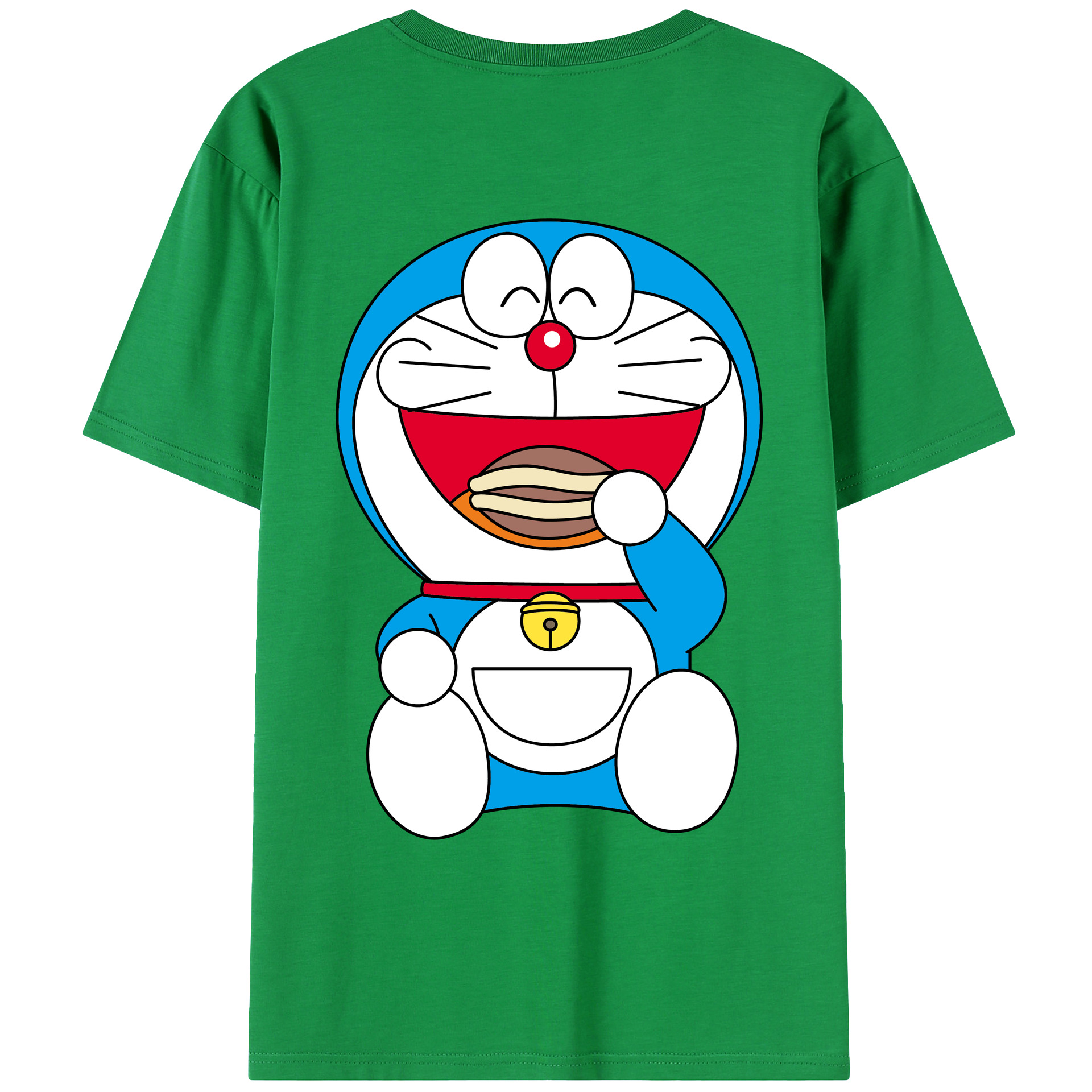 （画像用） ドラえもん Doraemon 綿100％ メンズ半袖Tシャツ（バックプリント） 通気性