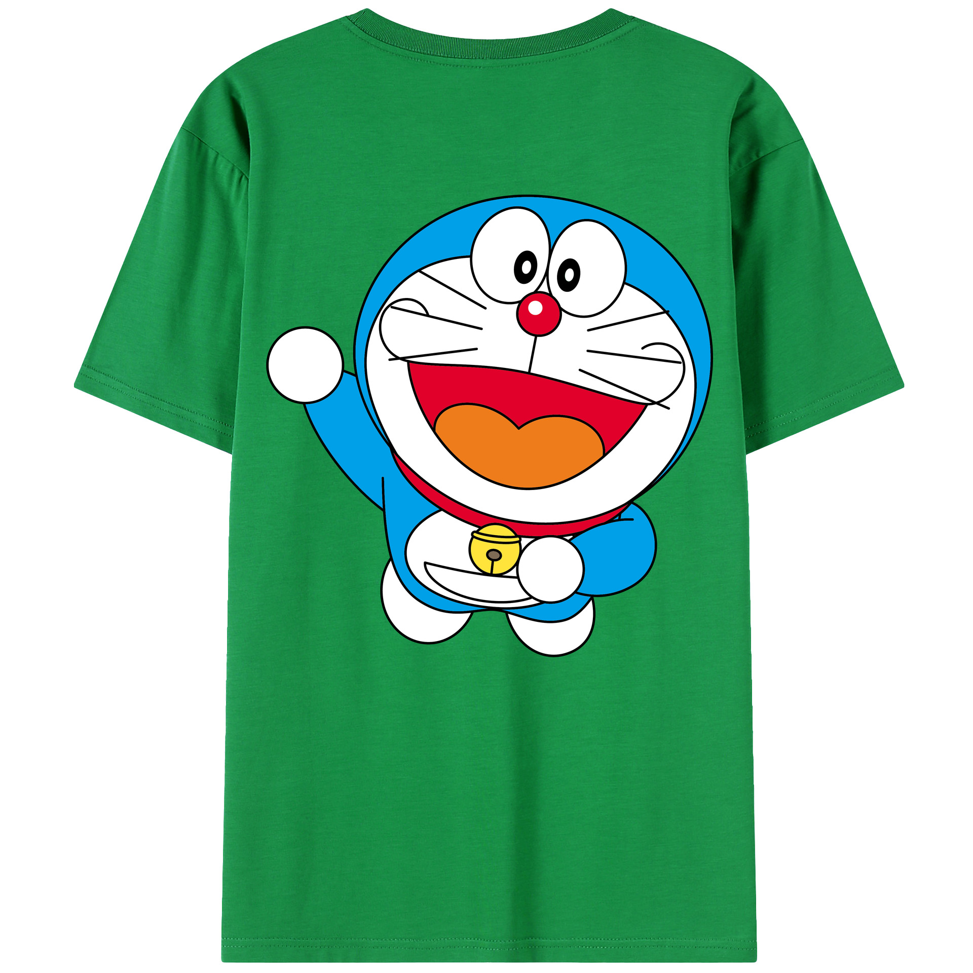 （画像用） ドラえもん Doraemon 綿100％ メンズ半袖Tシャツ（バックプリント） 通気性