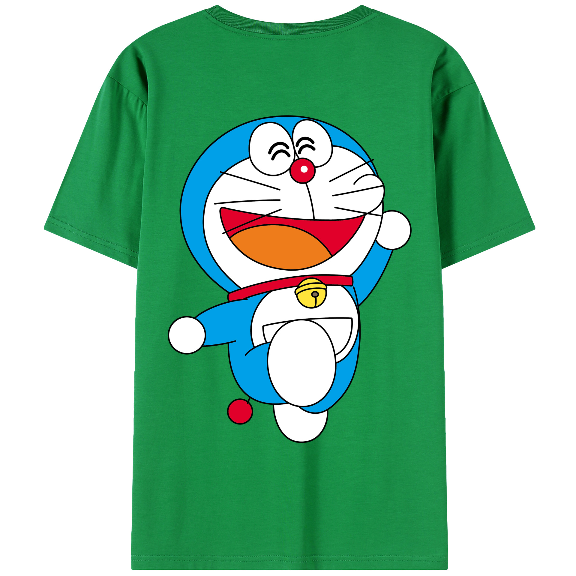 （画像用） ドラえもん Doraemon 綿100％ メンズ半袖Tシャツ（バックプリント） 通気性
