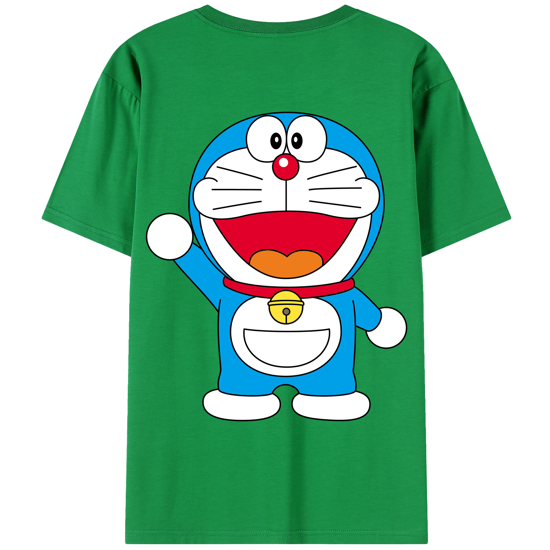 （画像用） ドラえもん Doraemon 綿100％ メンズ半袖Tシャツ（バックプリント） 通気性