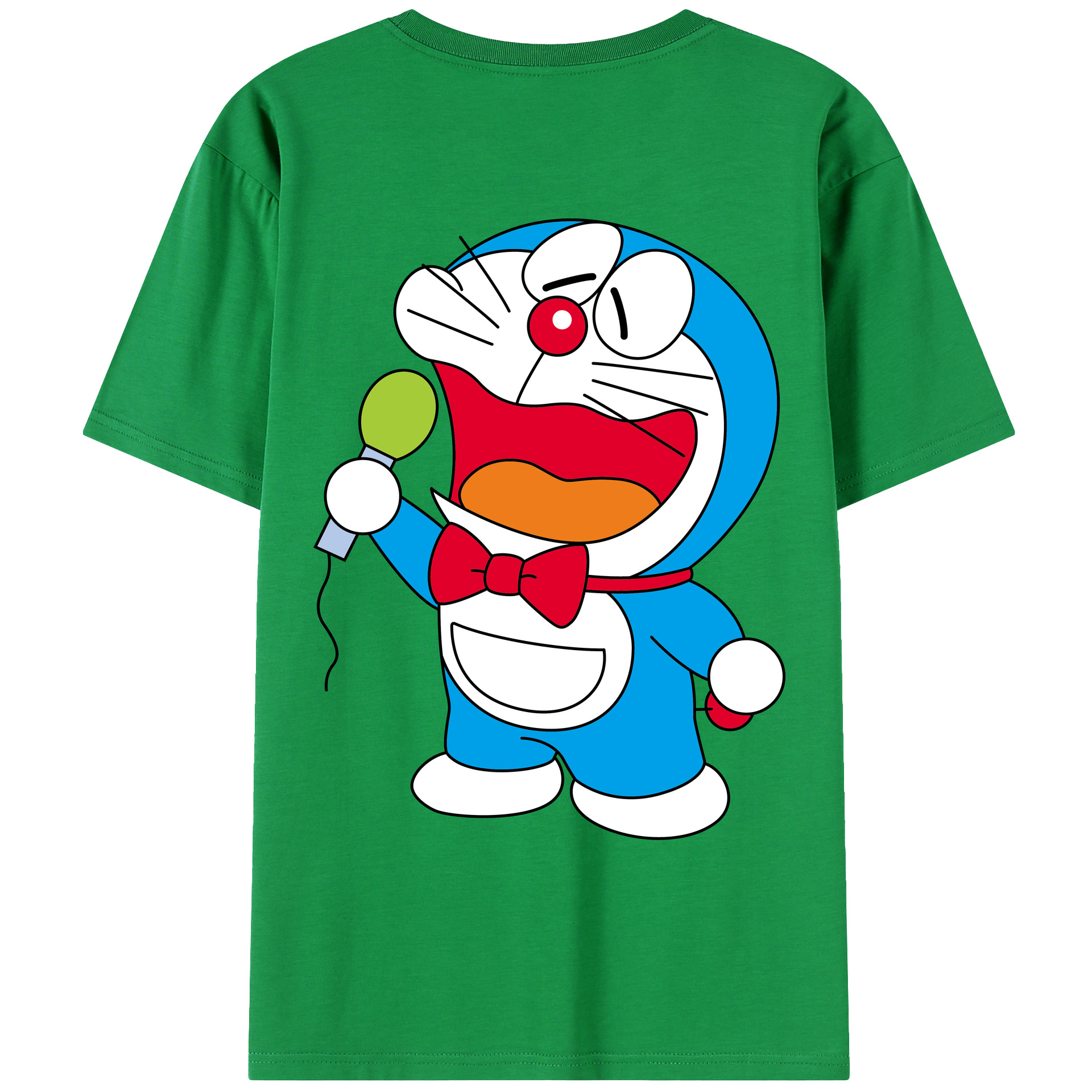 （画像用） ドラえもん Doraemon 綿100％ メンズ半袖Tシャツ（バックプリント） 通気性