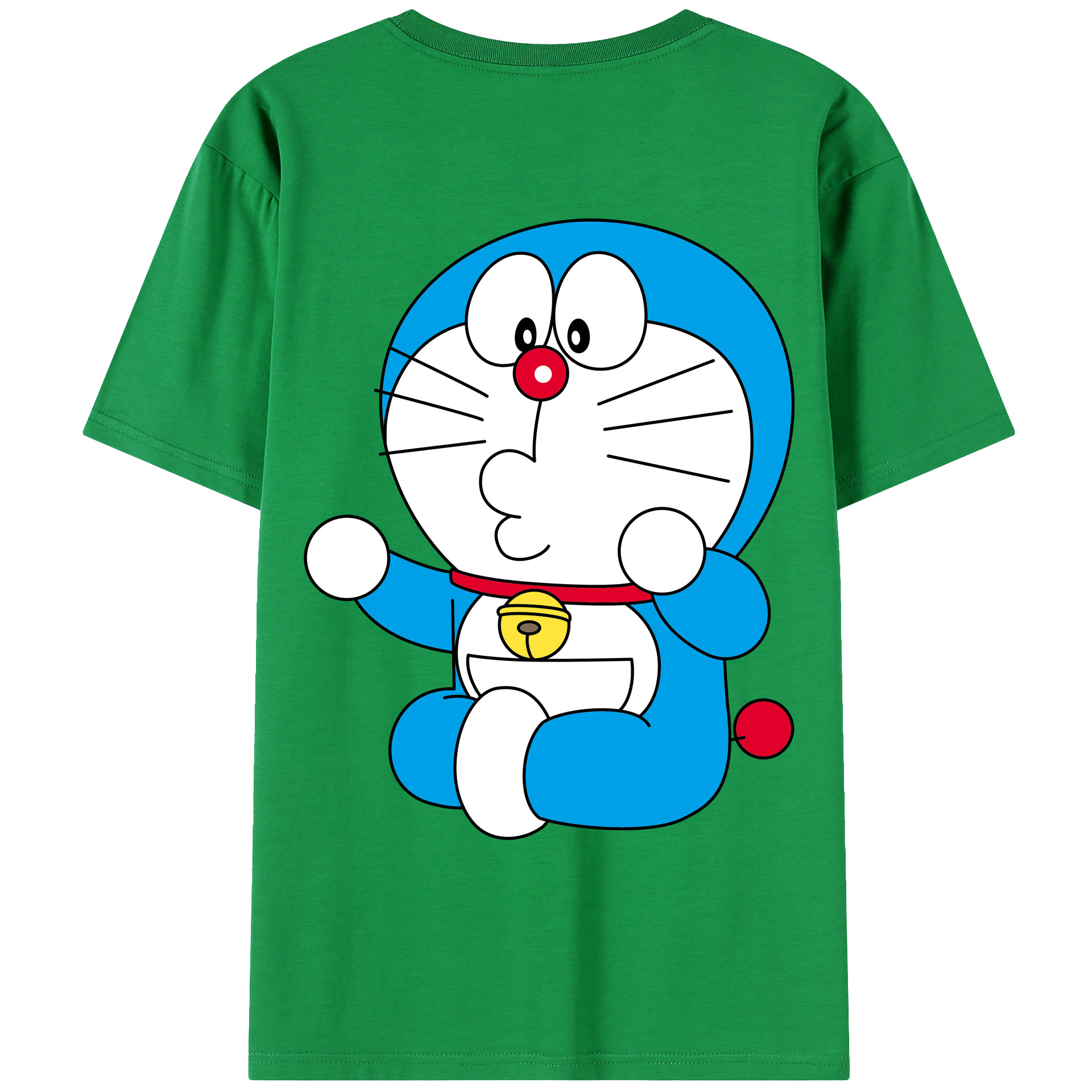 （画像用） ドラえもん Doraemon 綿100％ メンズ半袖Tシャツ（バックプリント） 通気性