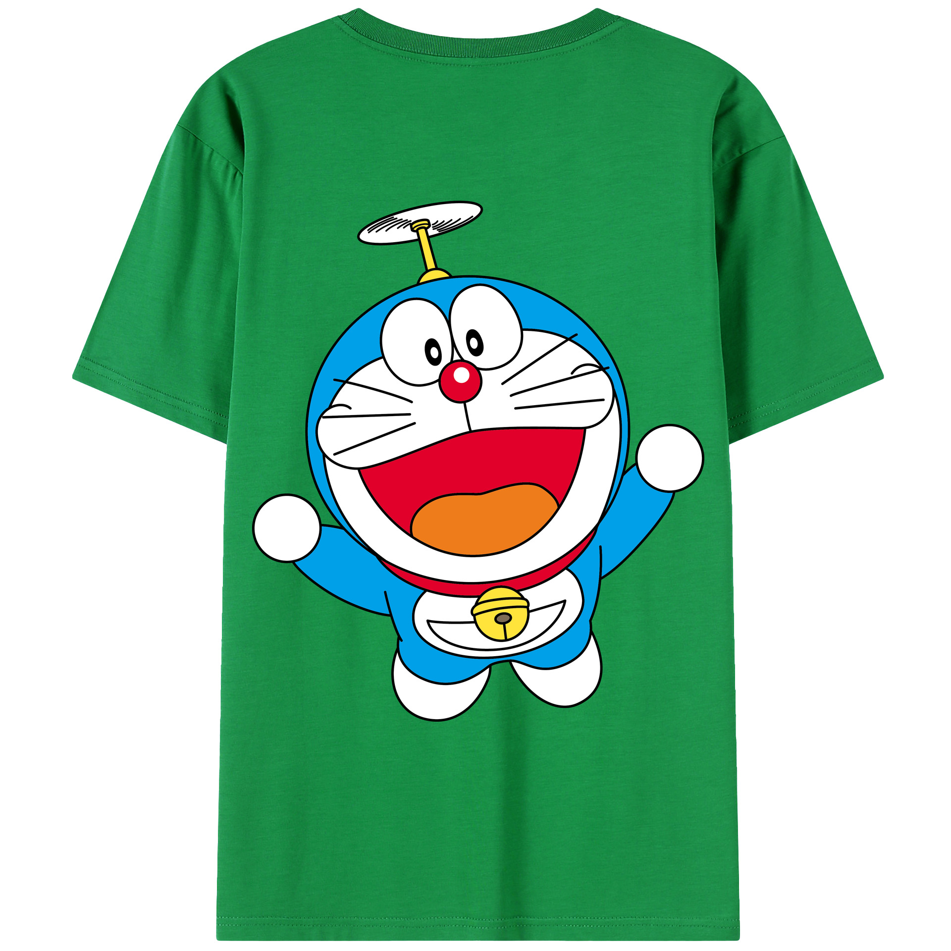 （画像用） ドラえもん Doraemon 綿100％ メンズ半袖Tシャツ（バックプリント） 通気性