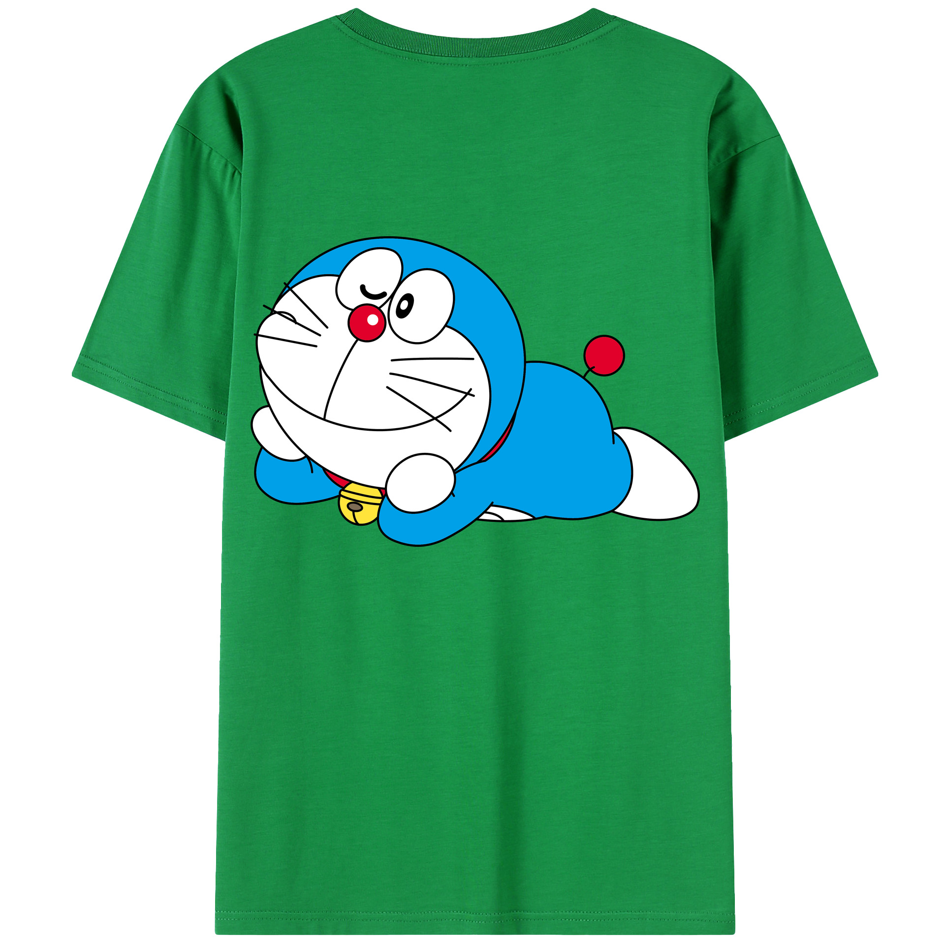 （画像用） ドラえもん Doraemon 綿100％ メンズ半袖Tシャツ（バックプリント） 通気性