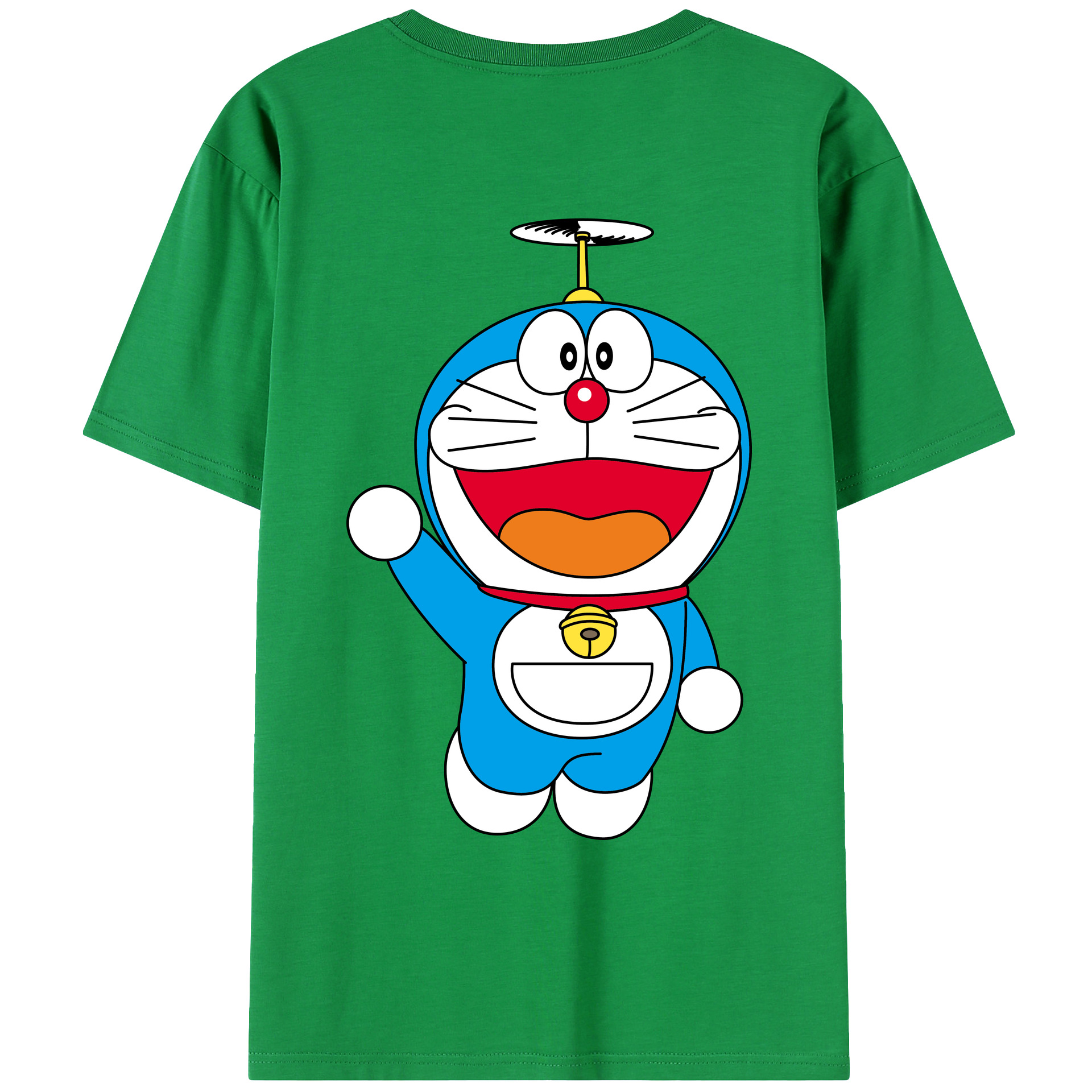 （画像用） ドラえもん Doraemon 綿100％ メンズ半袖Tシャツ（バックプリント） 通気性