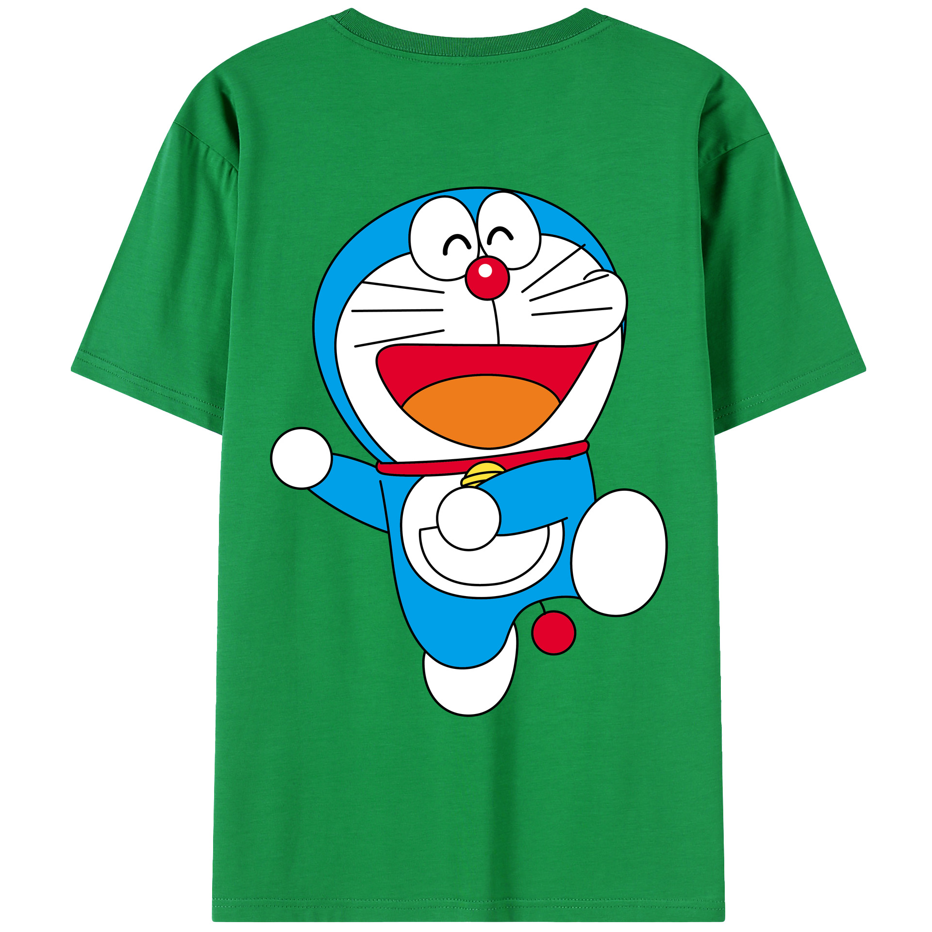 （画像用） ドラえもん Doraemon 綿100％ メンズ半袖Tシャツ（バックプリント） 通気性