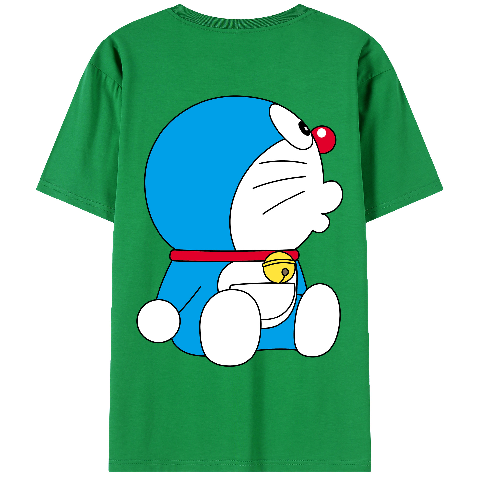 （画像用） ドラえもん Doraemon 綿100％ メンズ半袖Tシャツ（バックプリント） 通気性