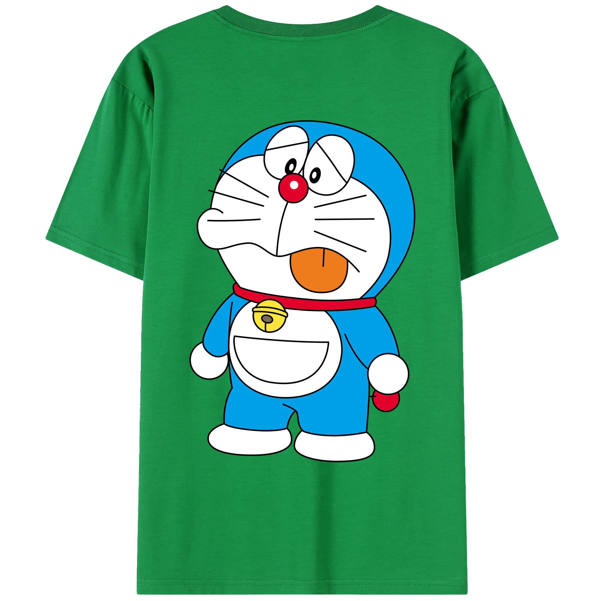 （画像用） ドラえもん Doraemon 綿100％ メンズ半袖Tシャツ（バックプリント） 通気性