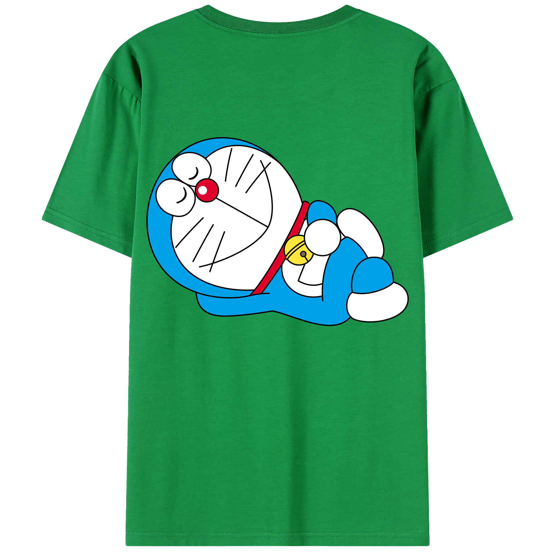 （画像用） ドラえもん Doraemon 綿100％ メンズ半袖Tシャツ（バックプリント） 通気性