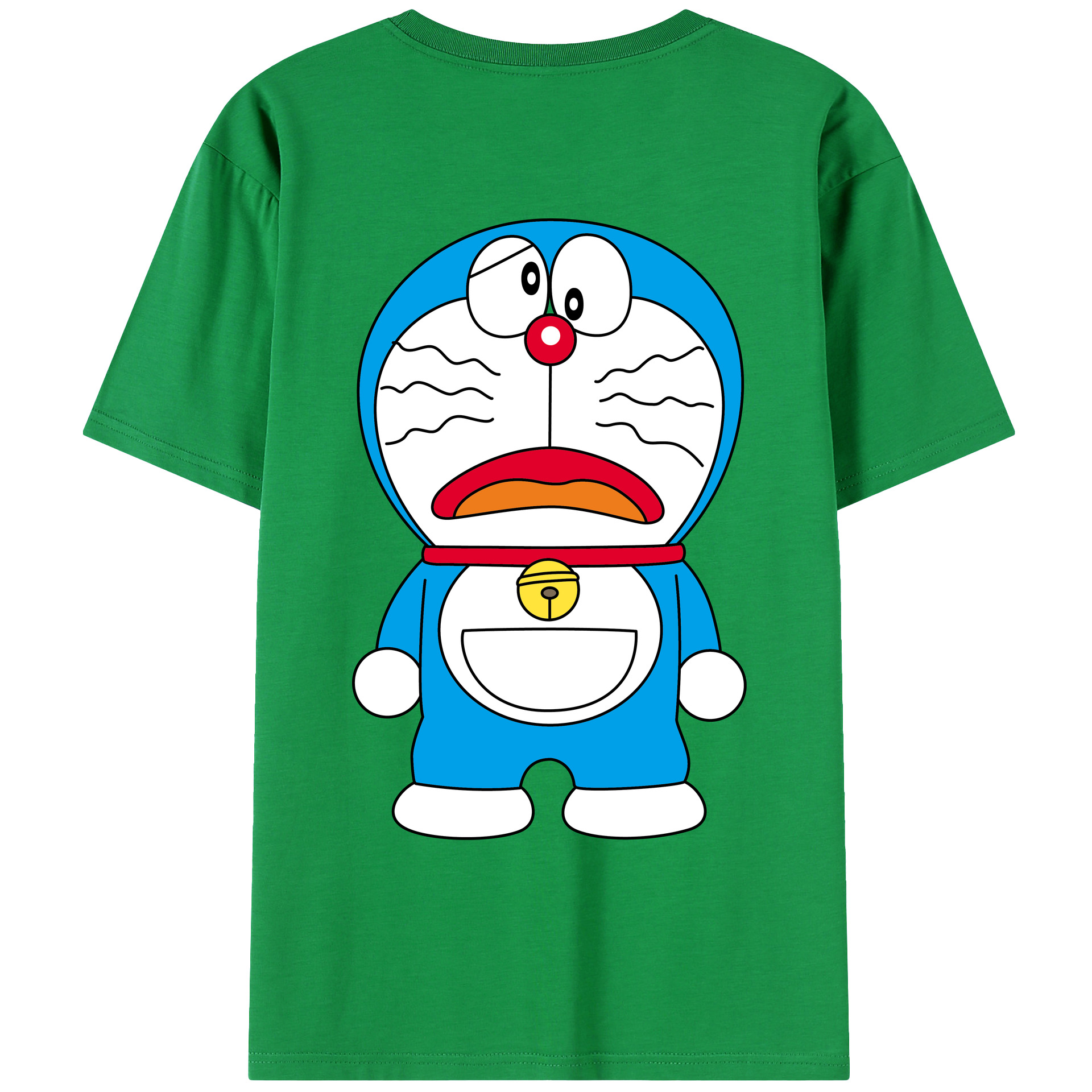 （画像用） ドラえもん Doraemon 綿100％ メンズ半袖Tシャツ（バックプリント） 通気性