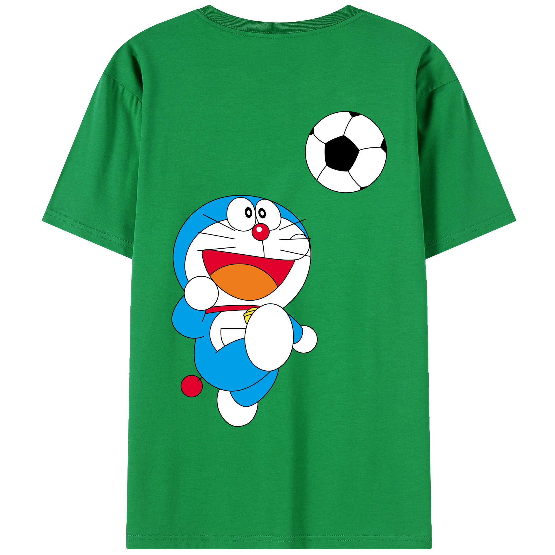 （画像用） ドラえもん Doraemon 綿100％ メンズ半袖Tシャツ（バックプリント） 通気性