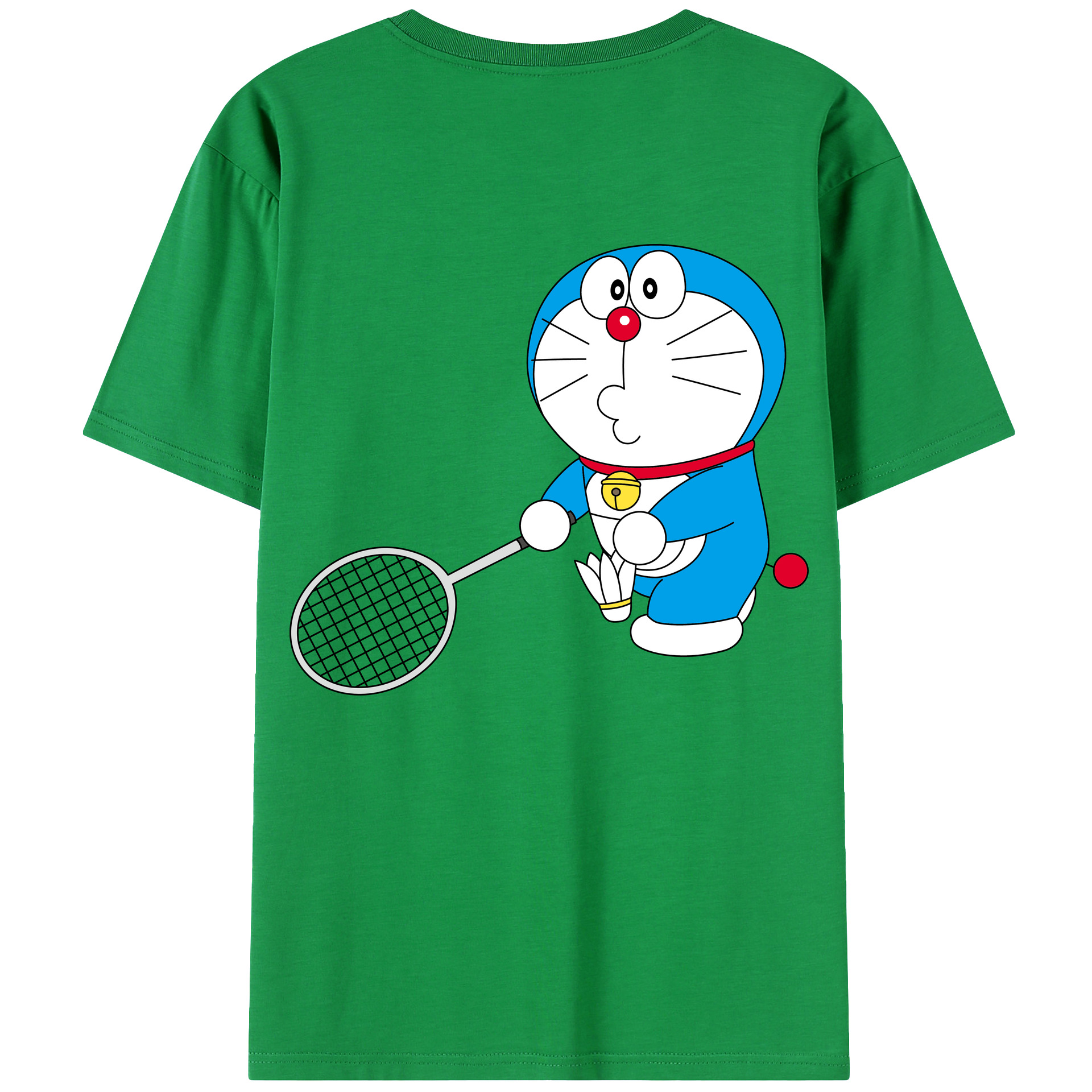 （画像用） ドラえもん Doraemon 綿100％ メンズ半袖Tシャツ（バックプリント） 通気性