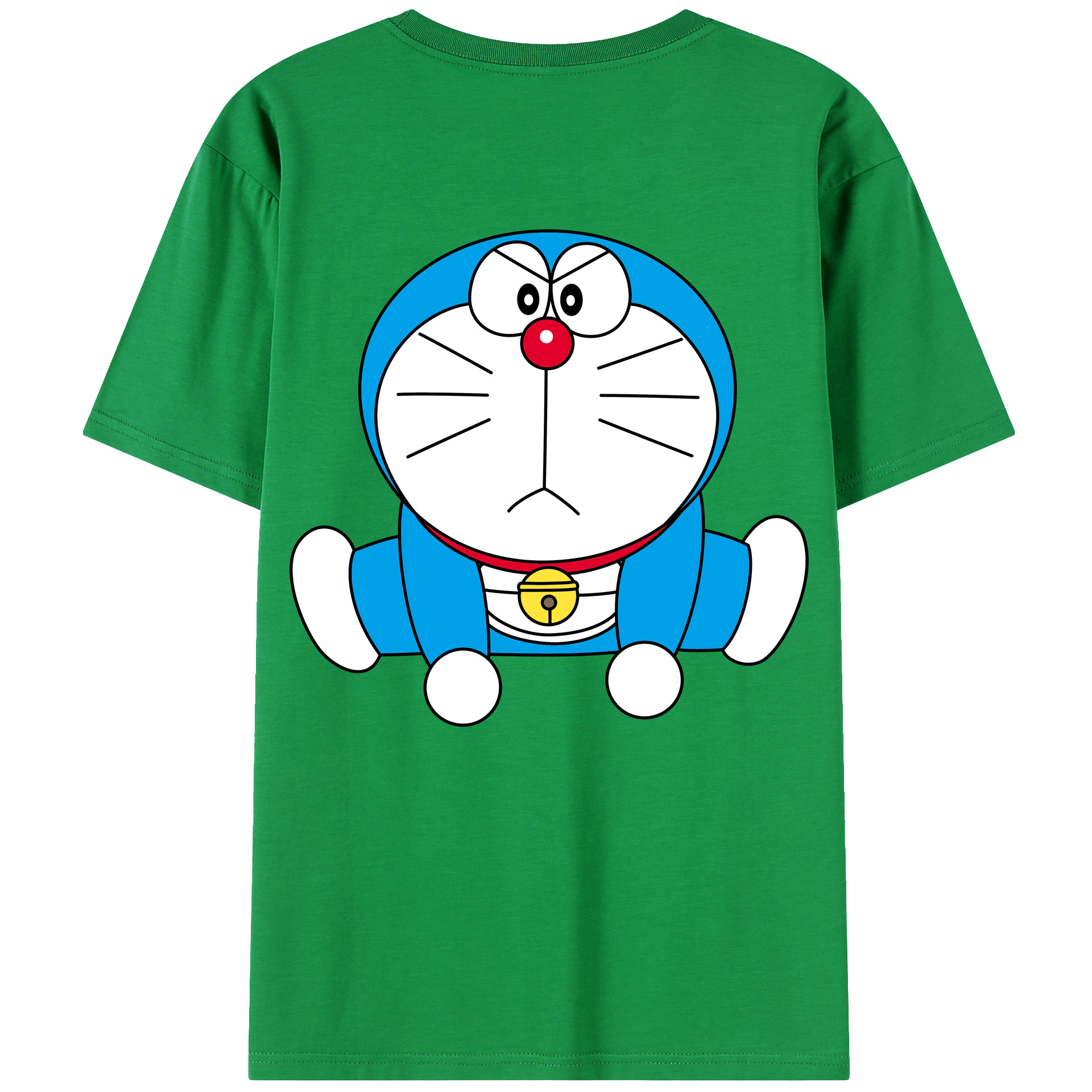 （画像用） ドラえもん Doraemon 綿100％ メンズ半袖Tシャツ（バックプリント） 通気性