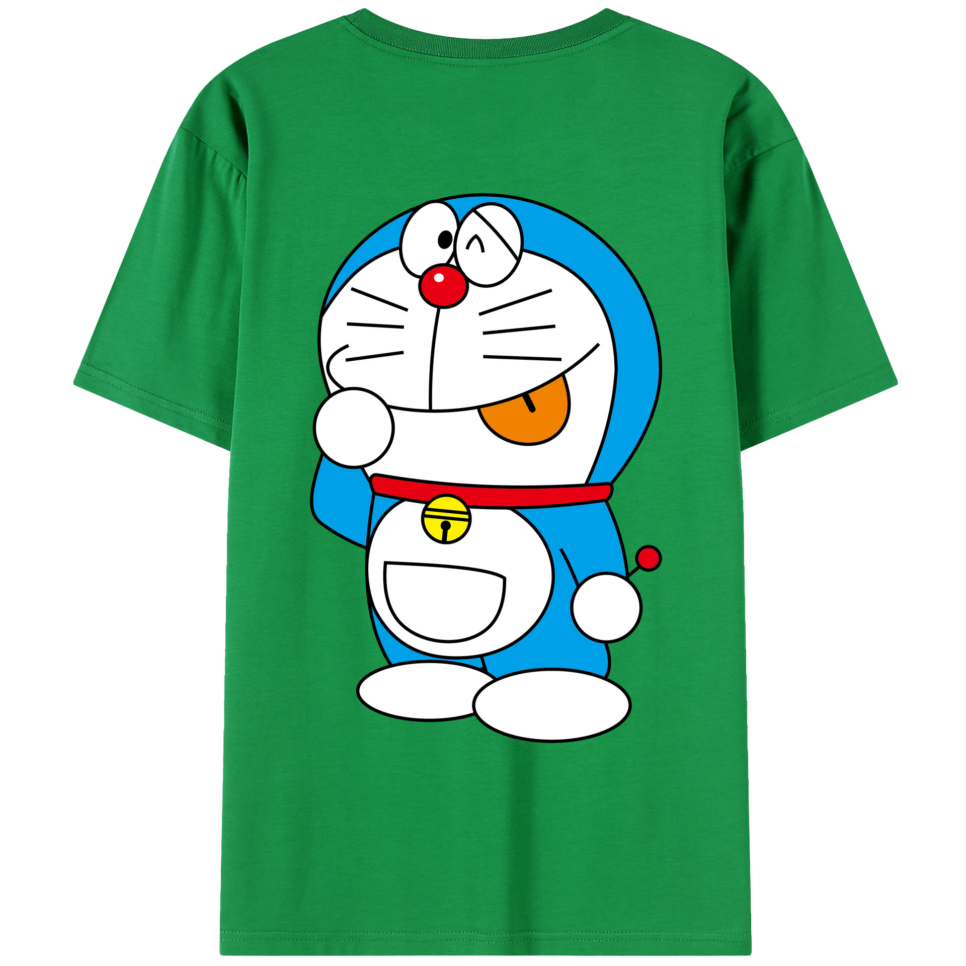 （画像用） ドラえもん Doraemon 綿100％ メンズ半袖Tシャツ（バックプリント） 通気性